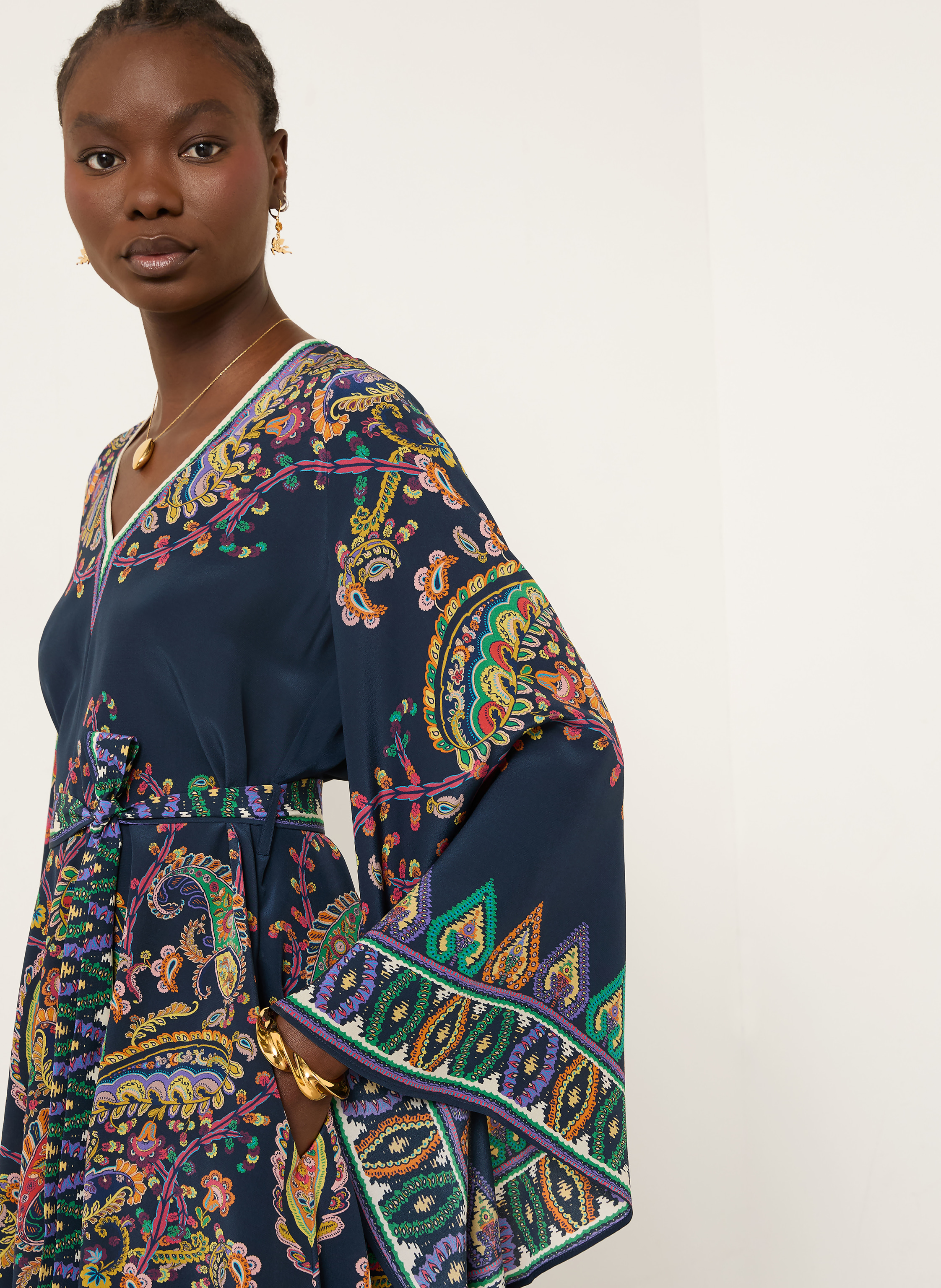 Thumbnail - Etro Seidenkleid blau