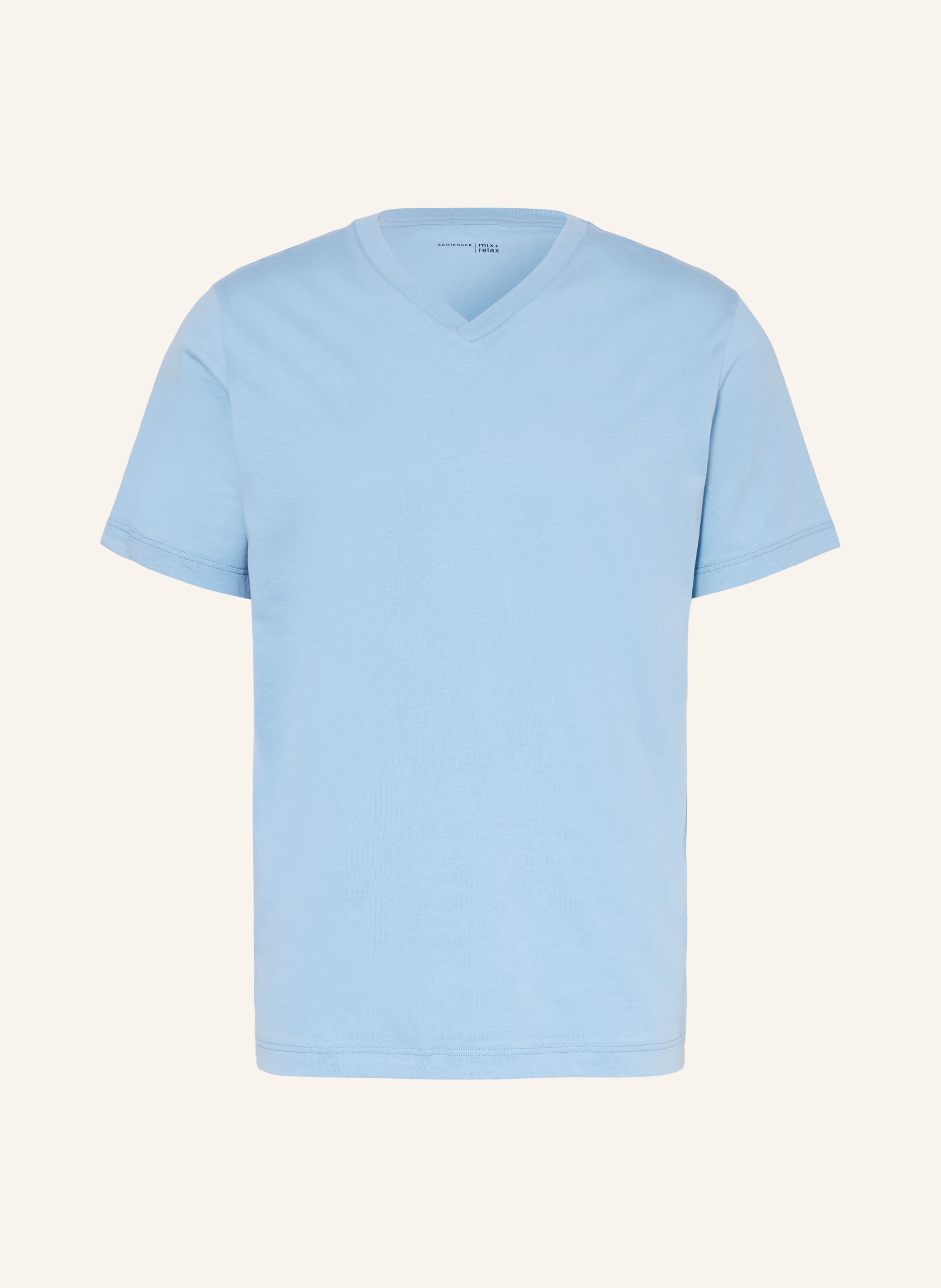Schiesser Schlafshirt Mix+Relax blau