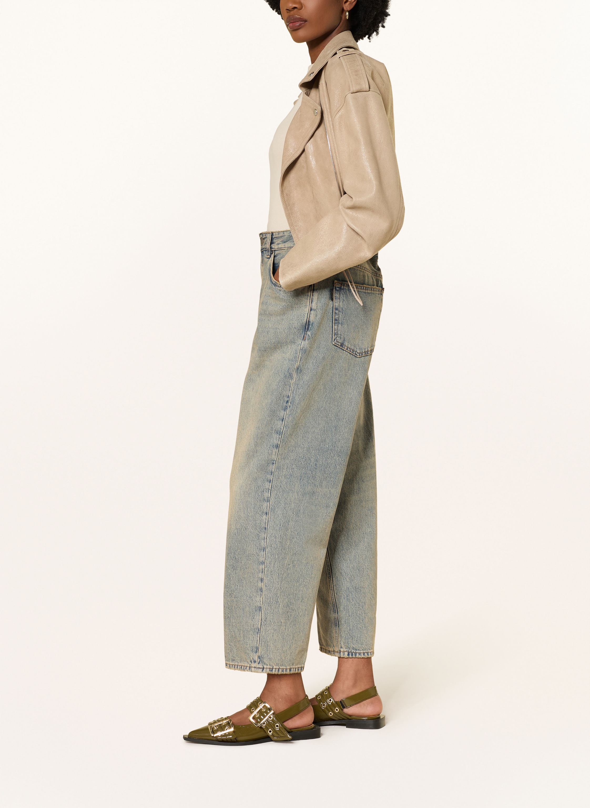 Thumbnail - Haikure Cropped Jeans Betty blau
