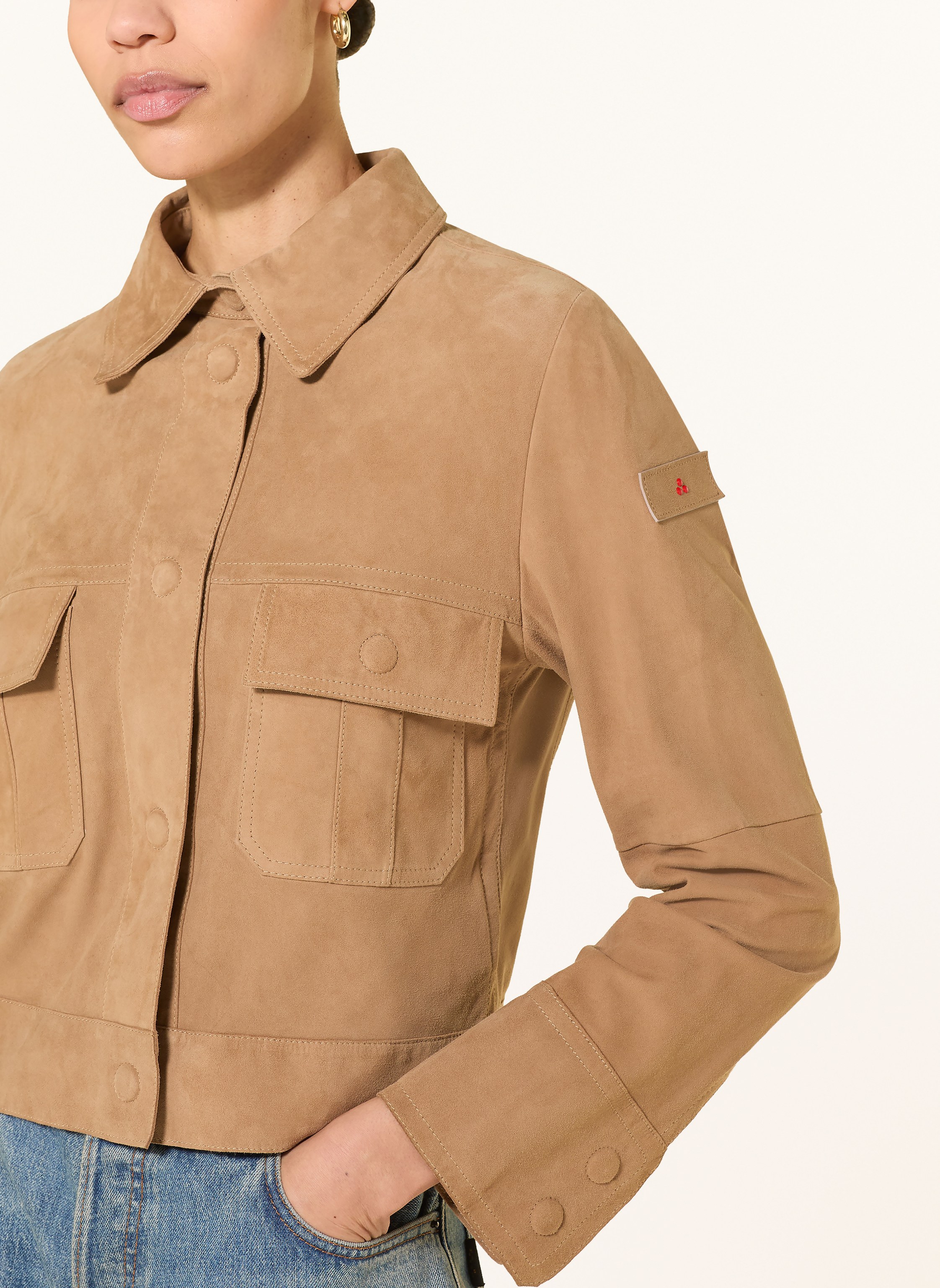 Thumbnail - Peuterey Lederjacke Era beige