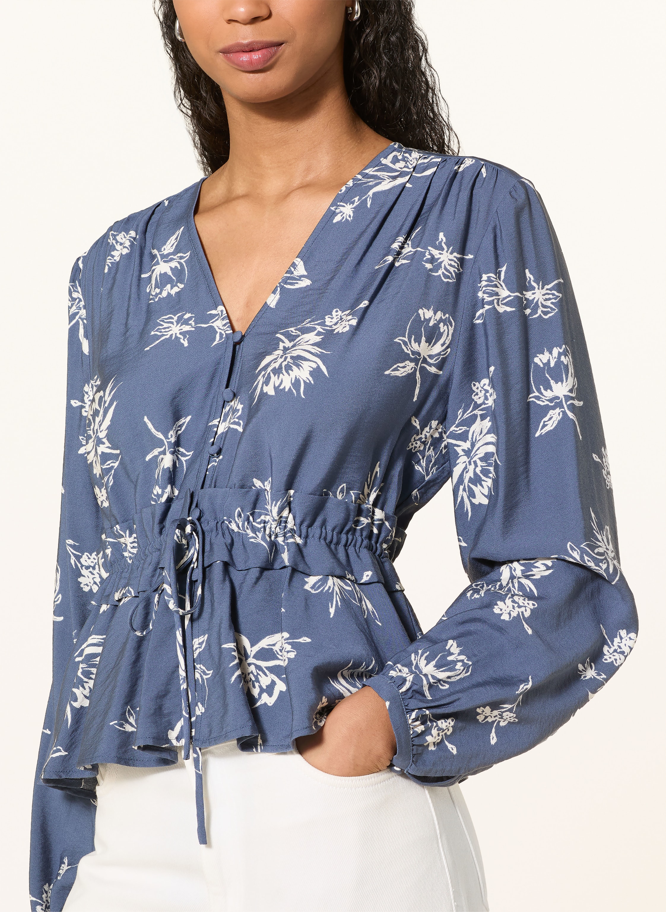 Thumbnail - Msch Copenhagen Bluse Mschandena Amabella Mit Rüschen blau