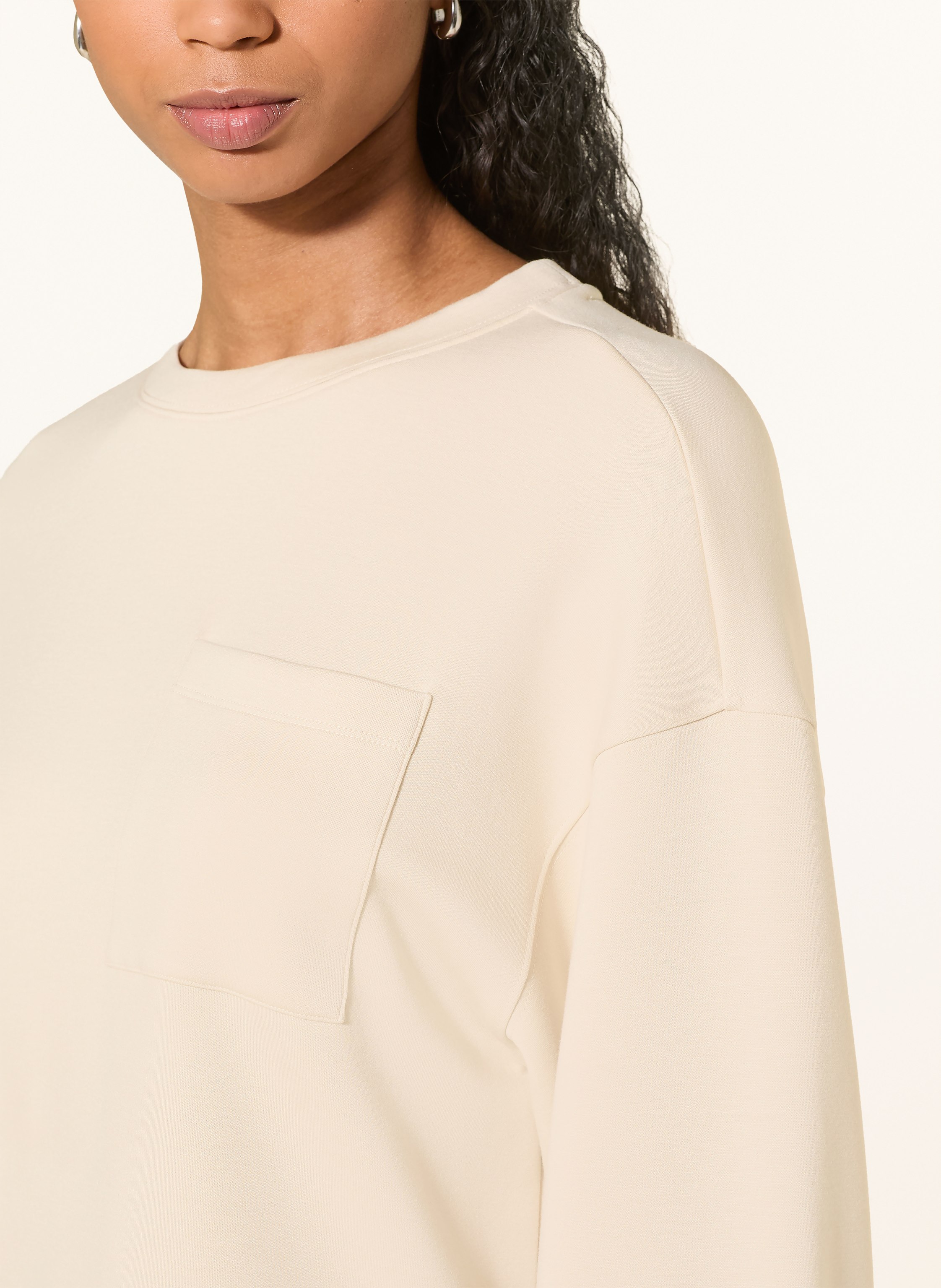 Thumbnail - Msch Copenhagen Sweatshirt Mschilliana Ima beige