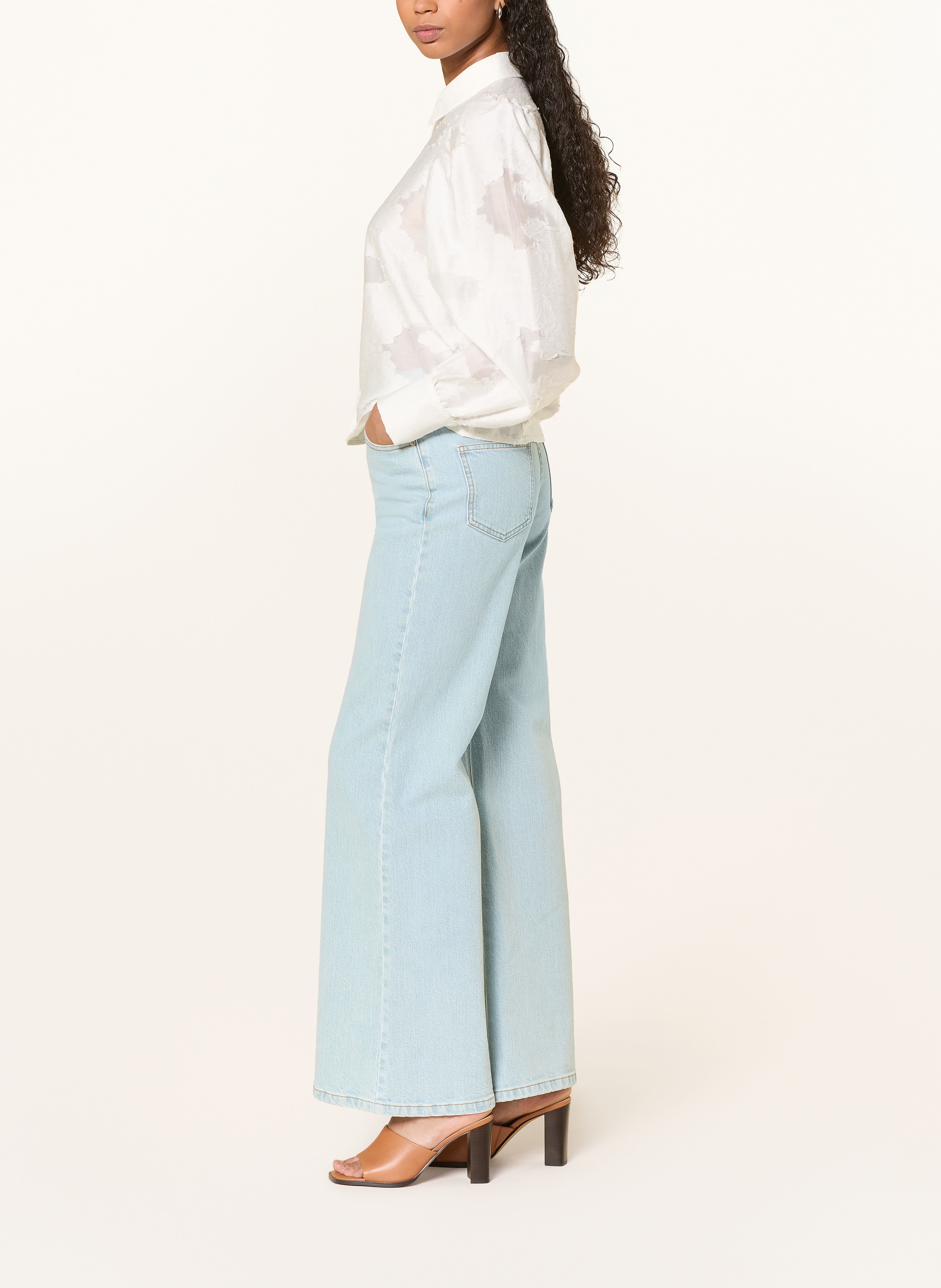 Thumbnail - Msch Copenhagen Wide Leg Jeans Mschsolia Ada blau