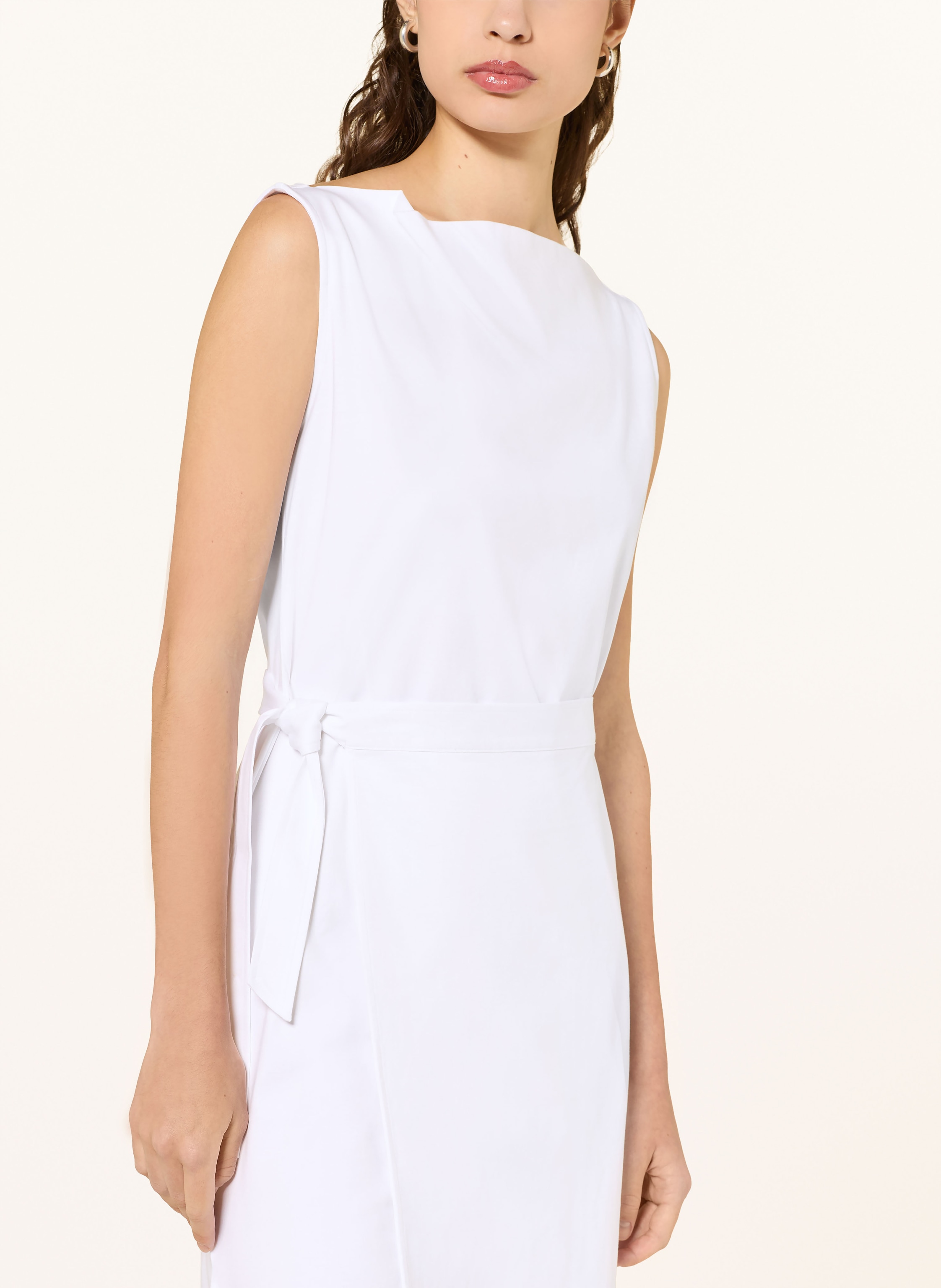 Thumbnail - Boss Wickelkleid Emiaky Aus Jersey weiss