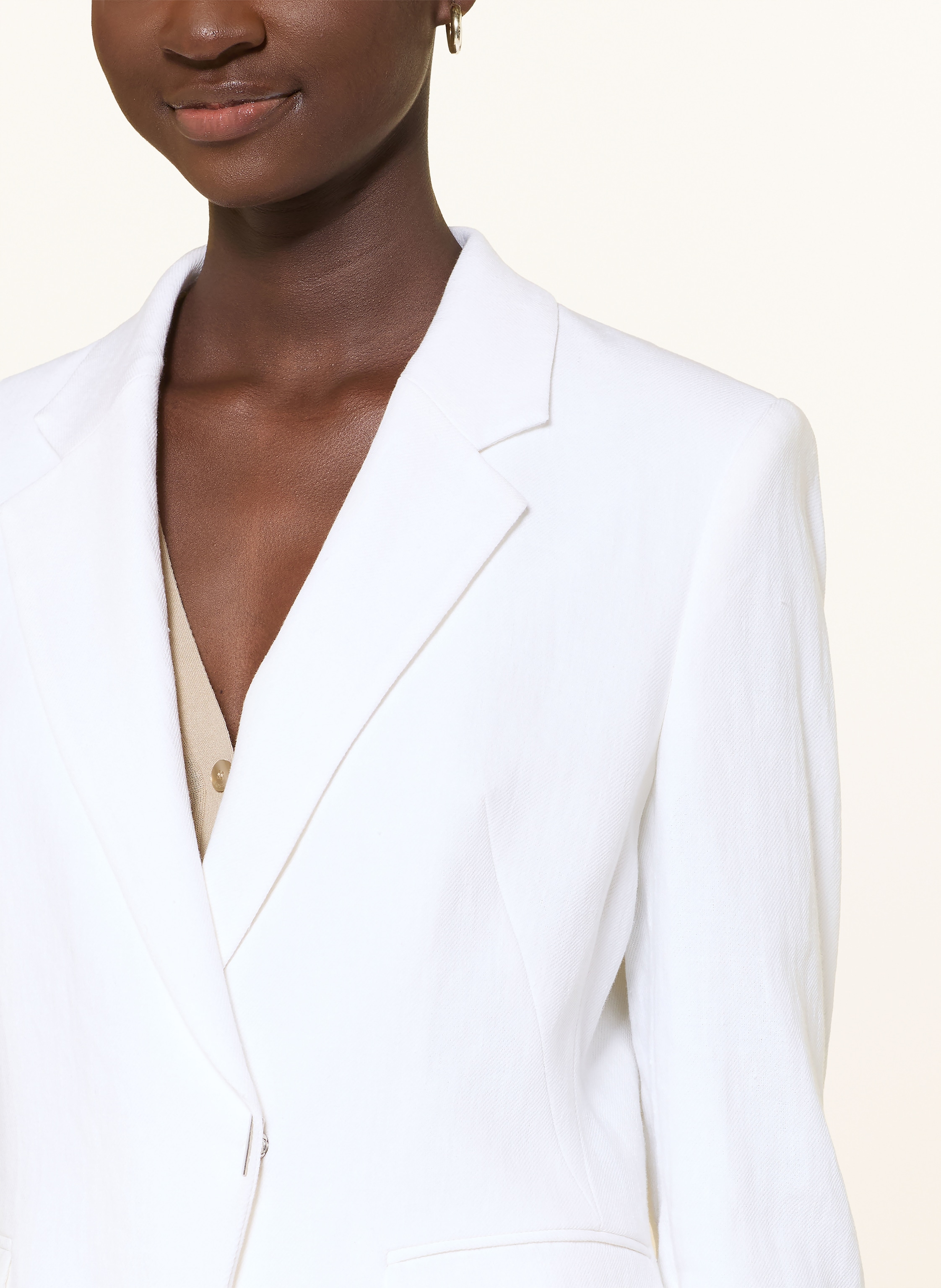 Thumbnail - Boss Blazer Jia Mit Leinen Und 3/4-Arm weiss