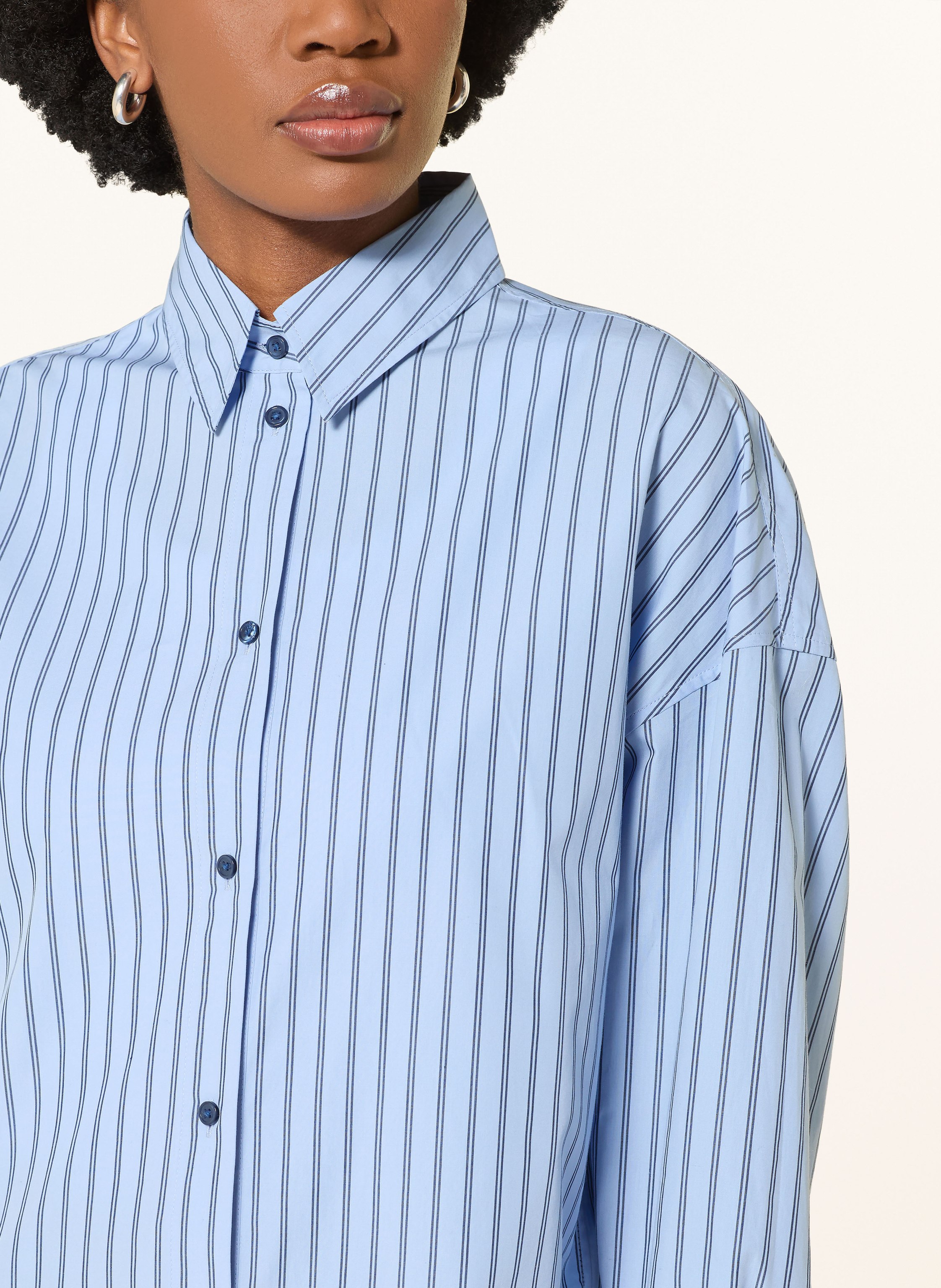 Thumbnail - Boss Oversized-Hemdbluse Bostatta blau