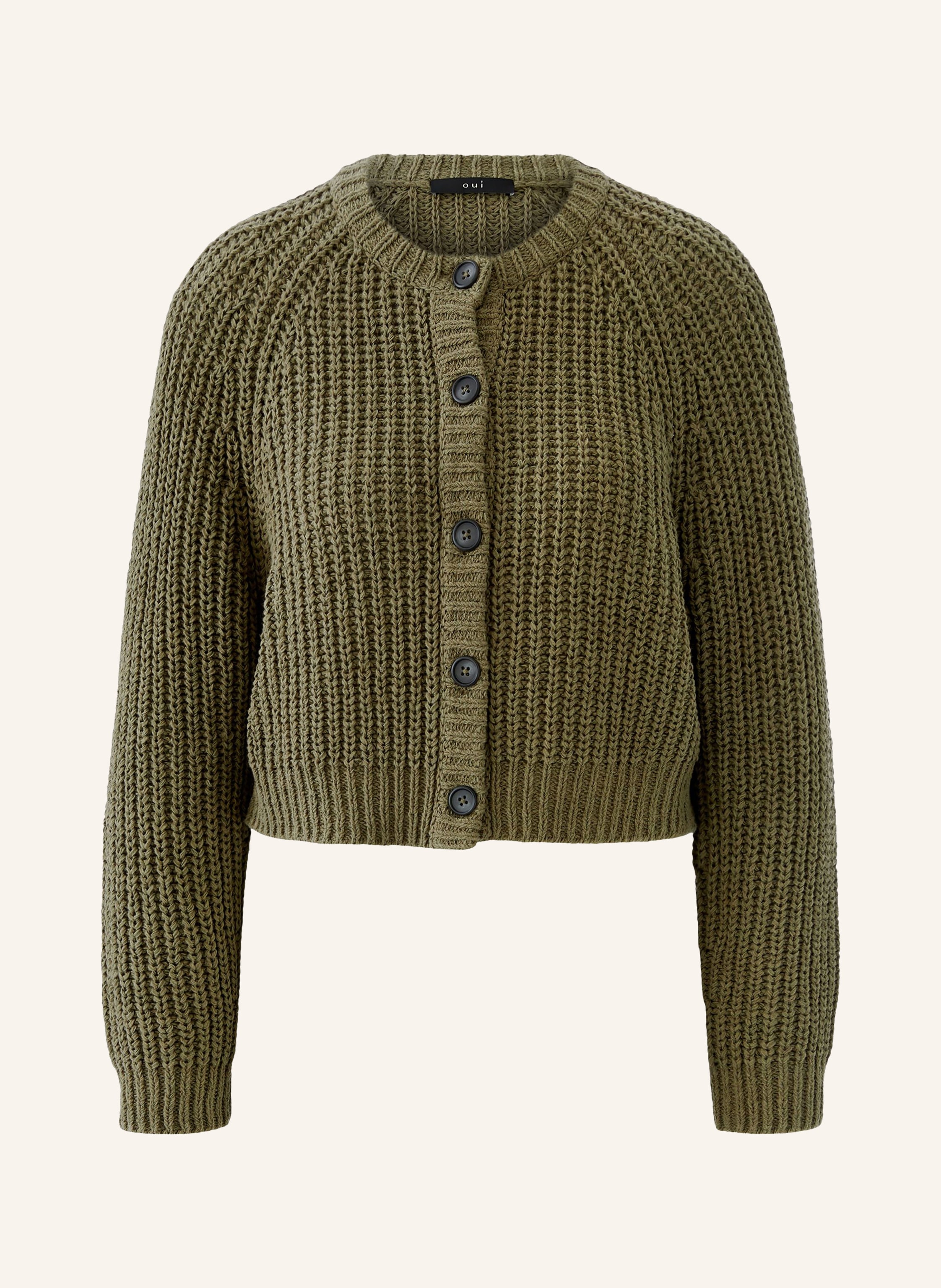 Oui Strickjacke gruen
