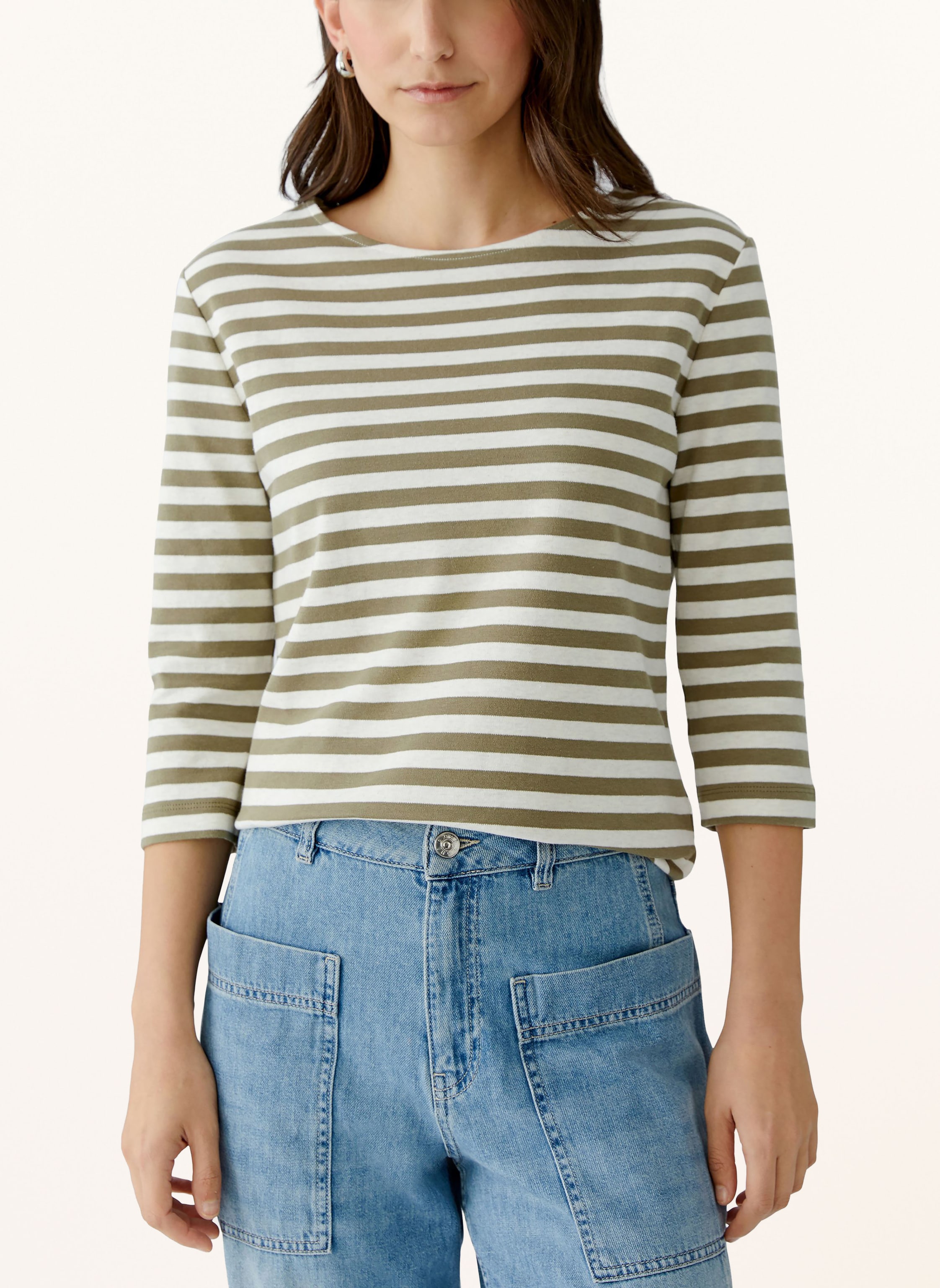 Thumbnail - Oui Shirt Soleila Mit 3/4-Arm gruen