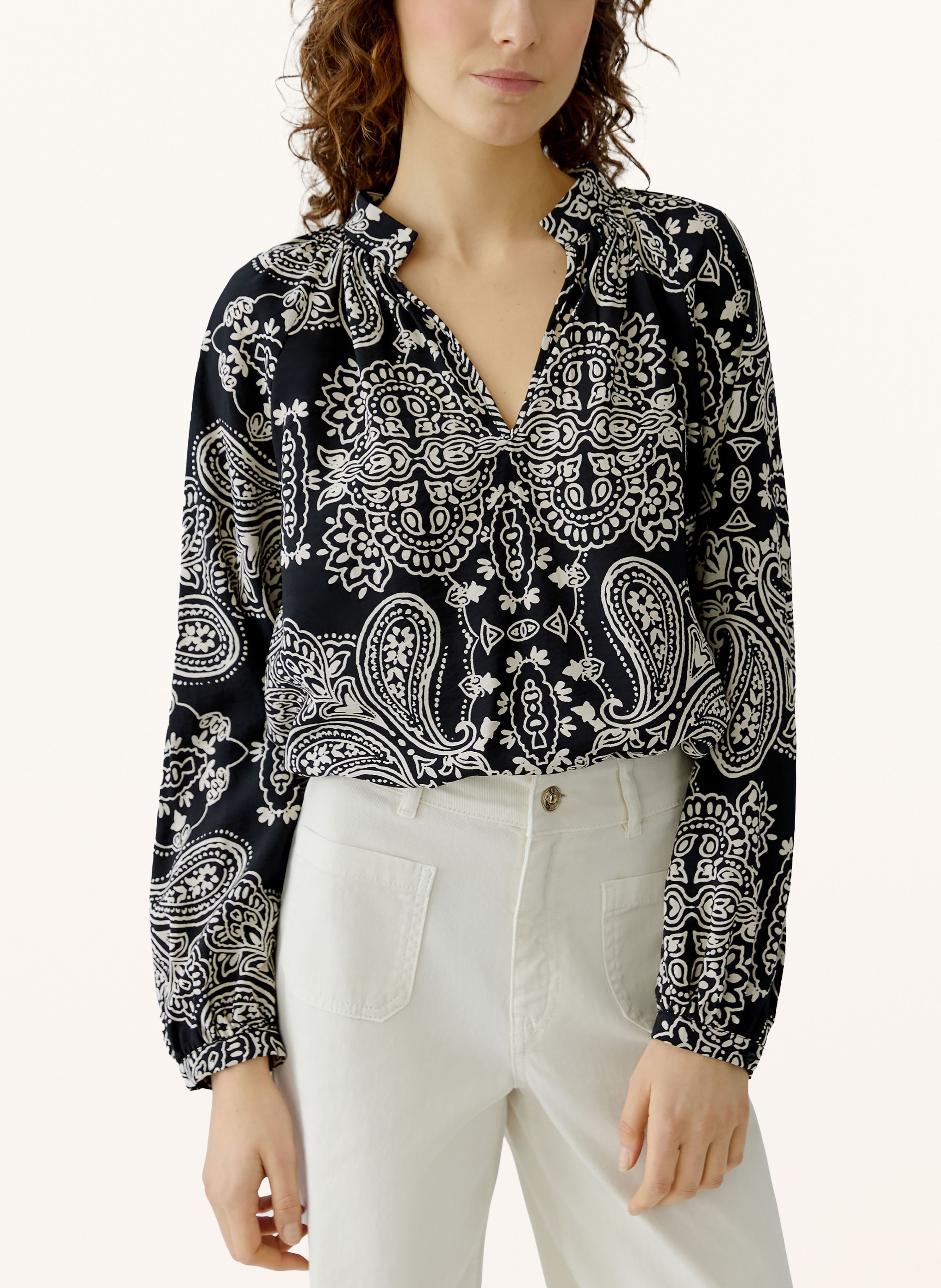 Thumbnail - Oui Blusenshirt schwarz