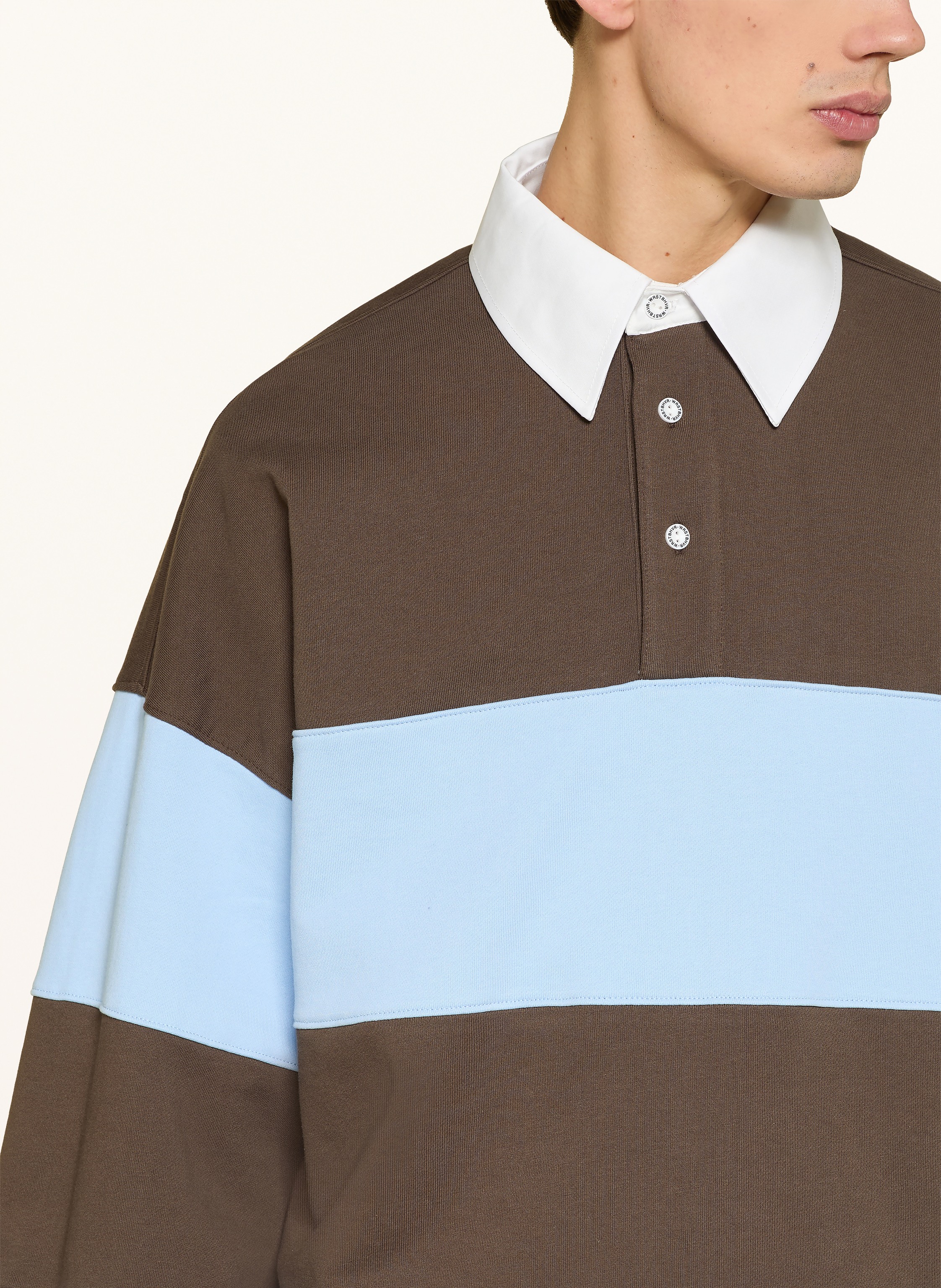 Thumbnail - Wrstbhvr Sweat-Rugbyshirt Geri braun