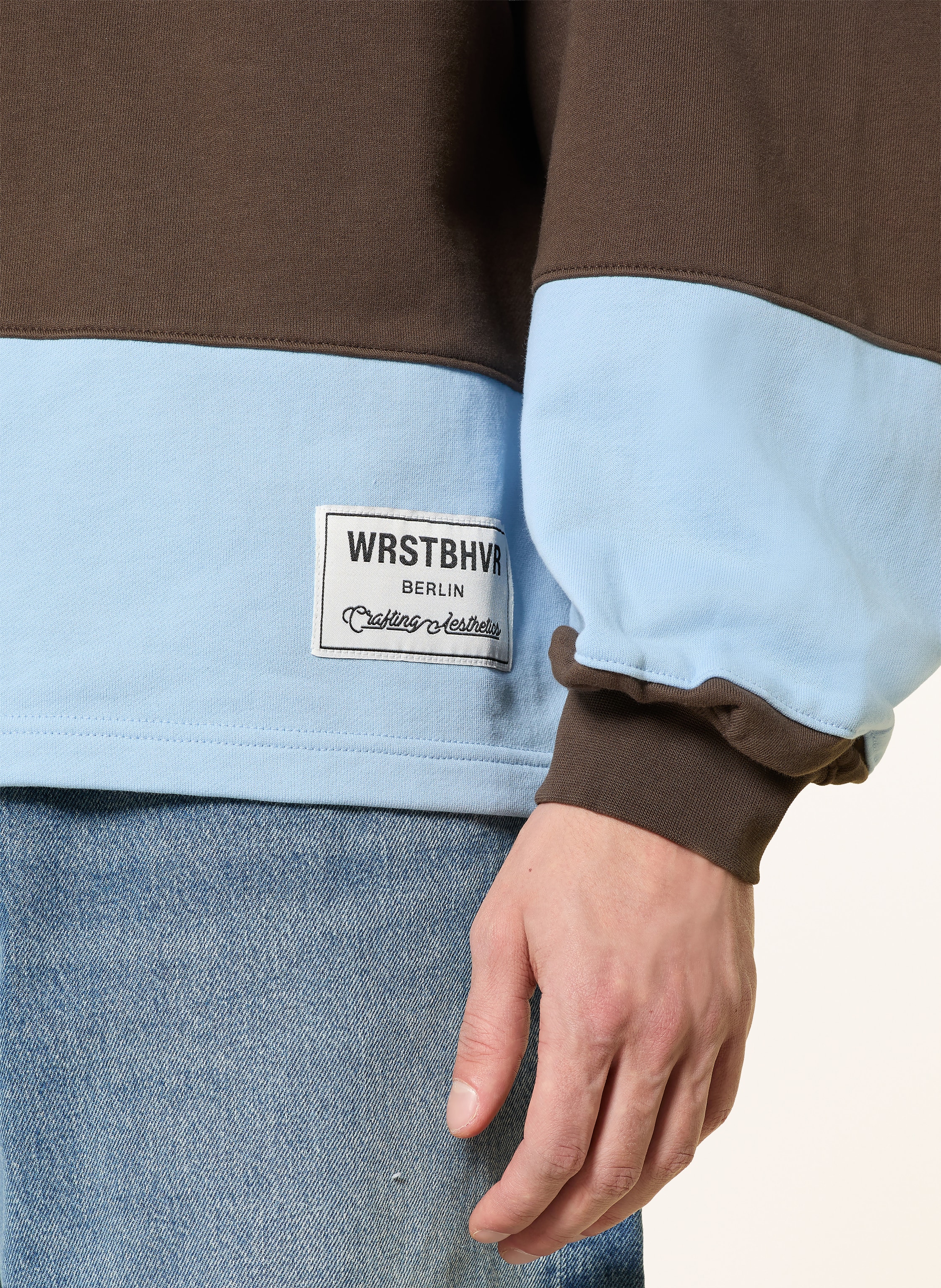 Thumbnail - Wrstbhvr Sweat-Rugbyshirt Geri braun