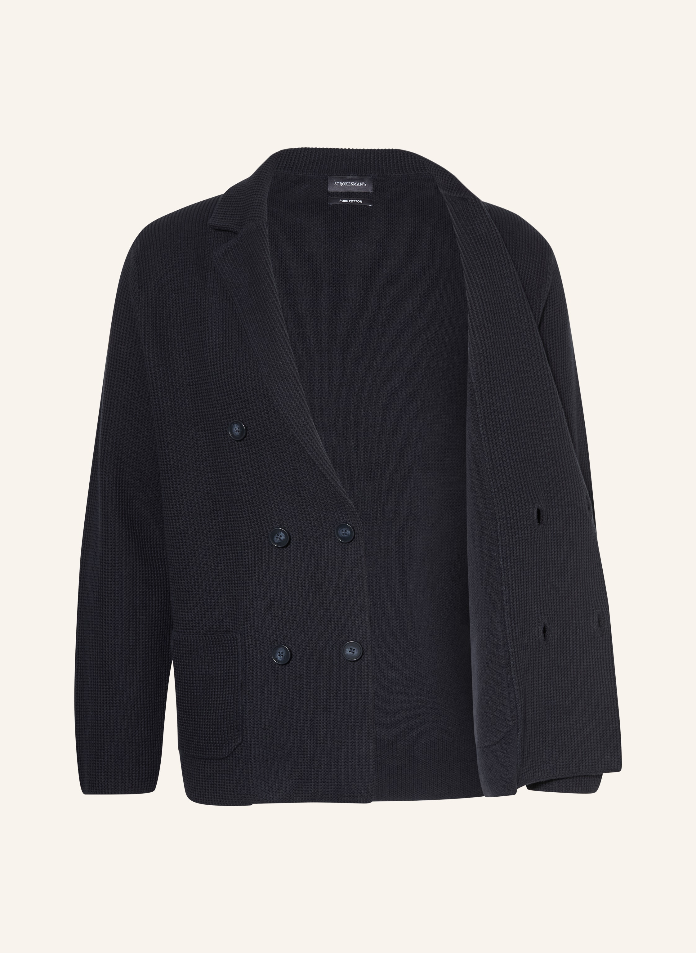 Thumbnail - Strokesman's Stricksakko Regular Fit blau