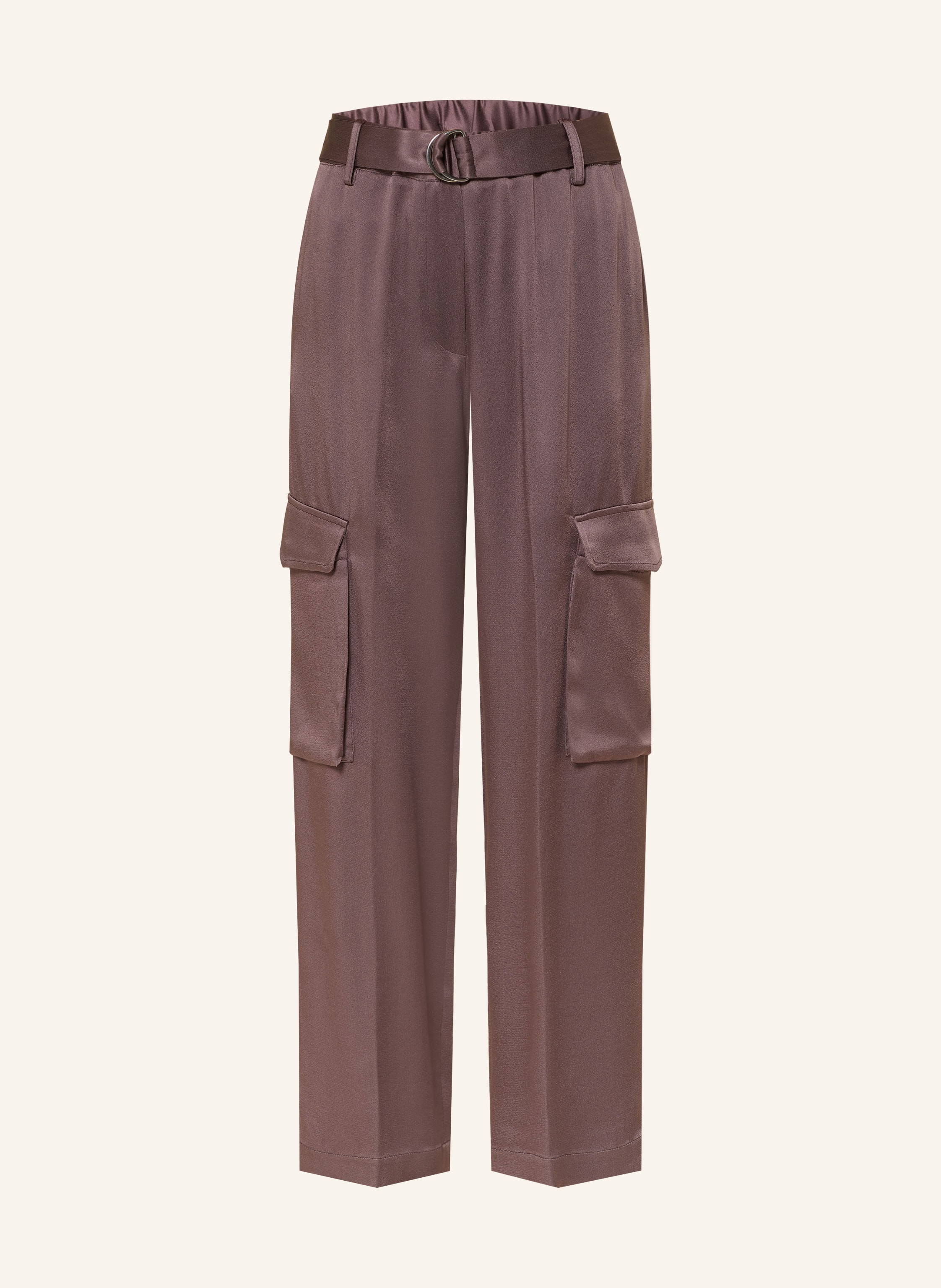 Antonelli Firenze Cargohose Aus Satin lila