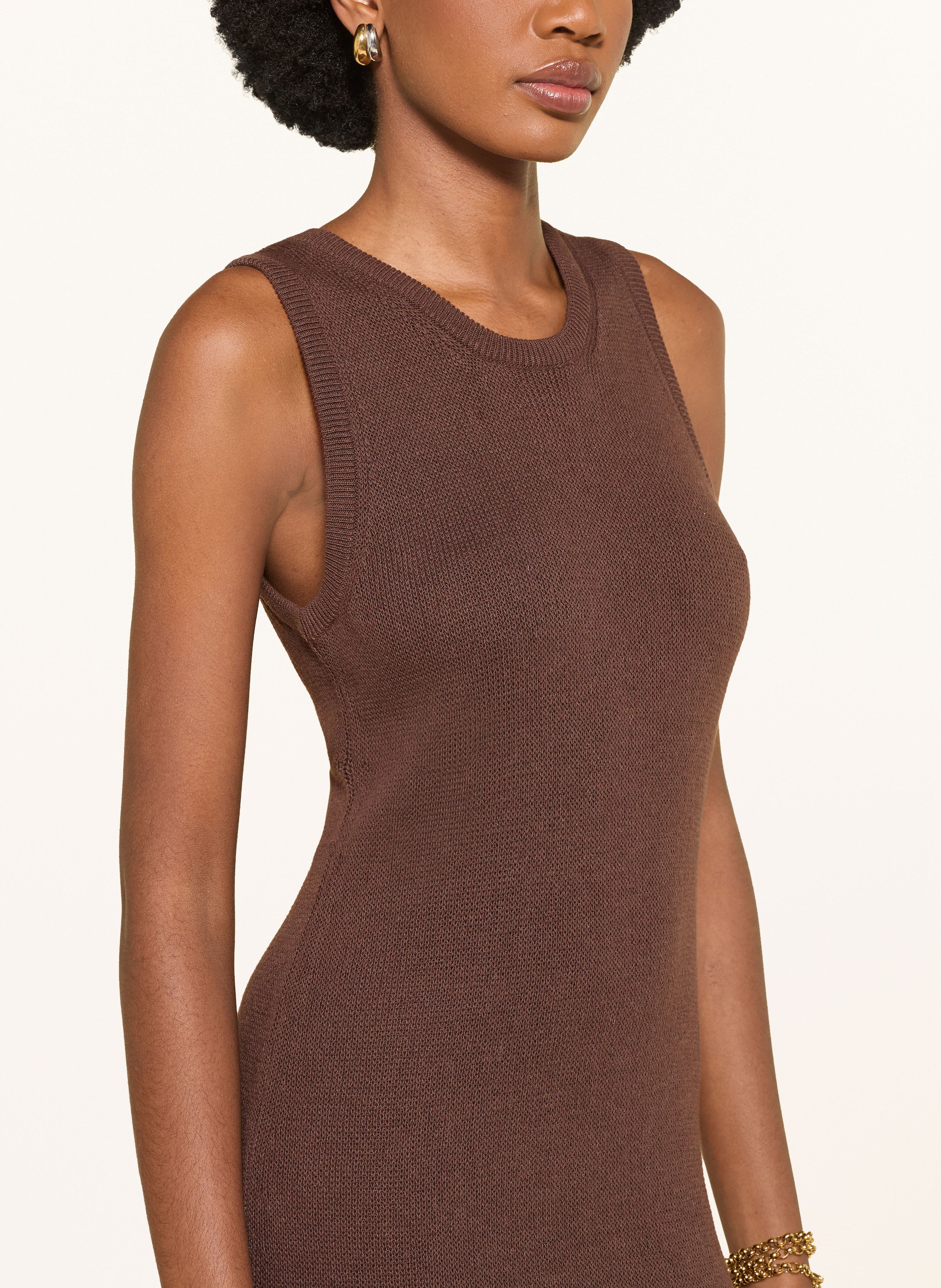 Thumbnail - Mrs & Hugs Strickkleid braun