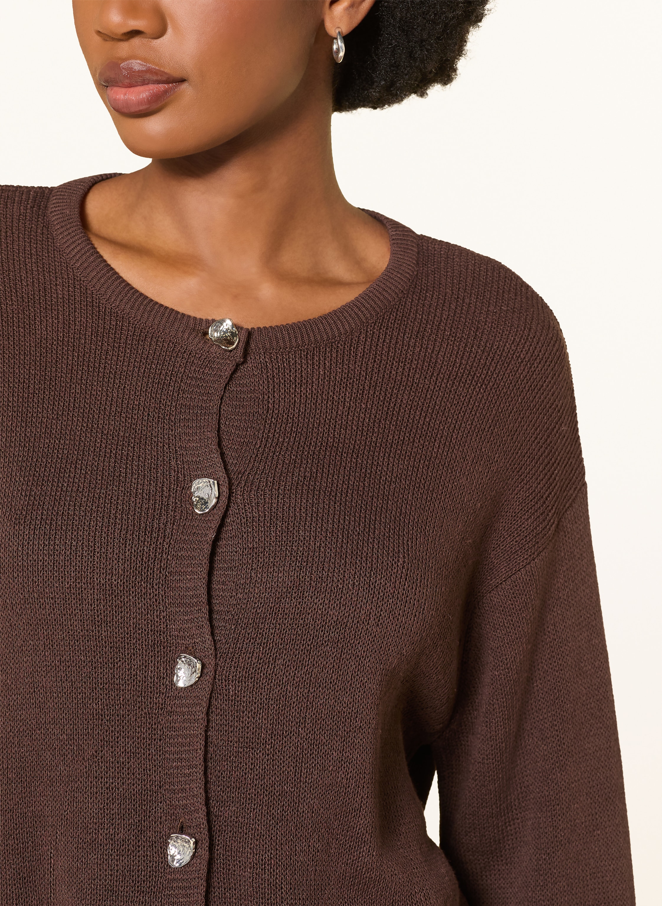 Thumbnail - Mrs & Hugs Strickjacke braun