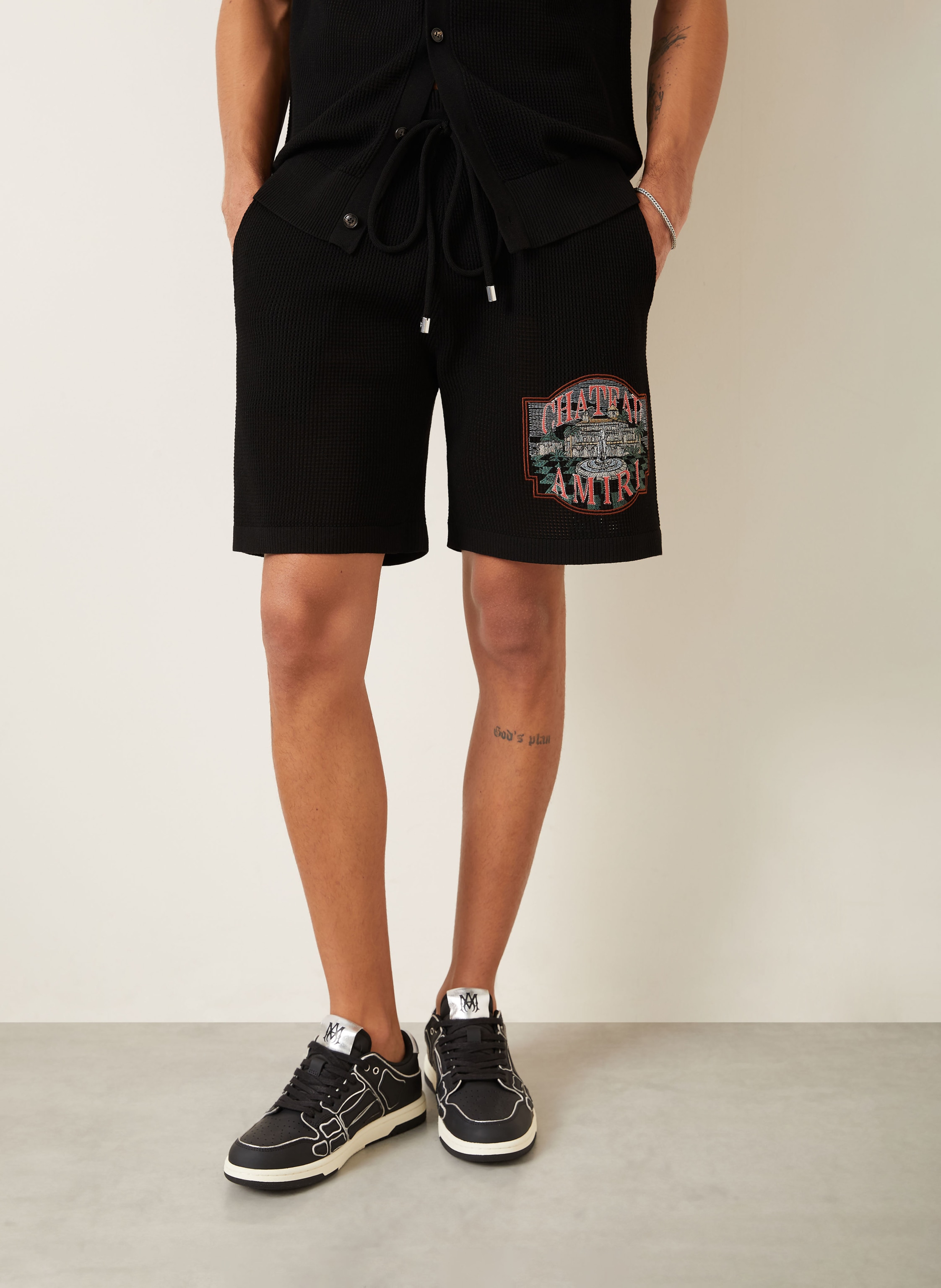 Thumbnail - Amiri Häkelshorts Chateau Amiri schwarz