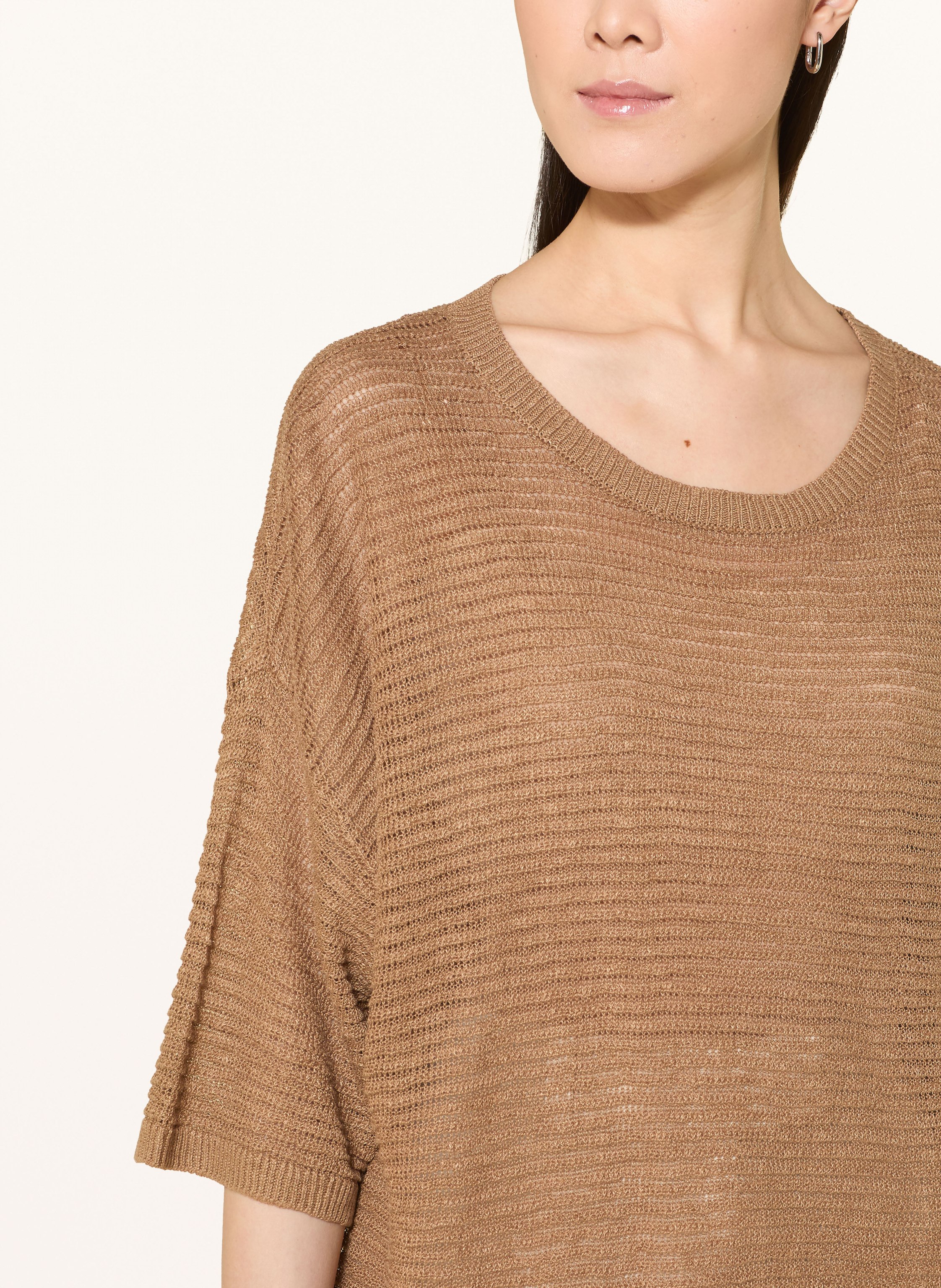 Thumbnail - Darling Harbour Strickshirt Aus Leinen braun