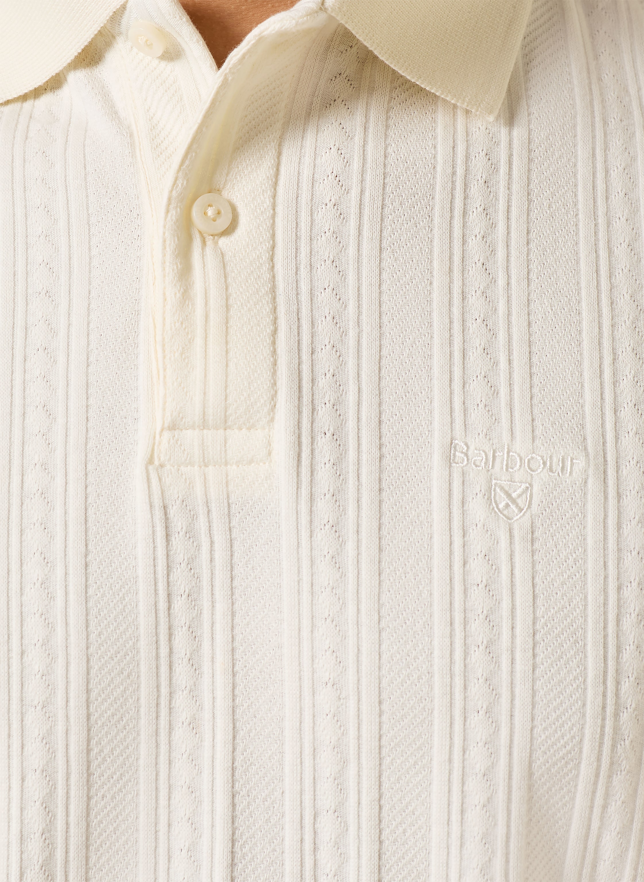 Thumbnail - Barbour Jersey-Poloshirt Harwell weiss