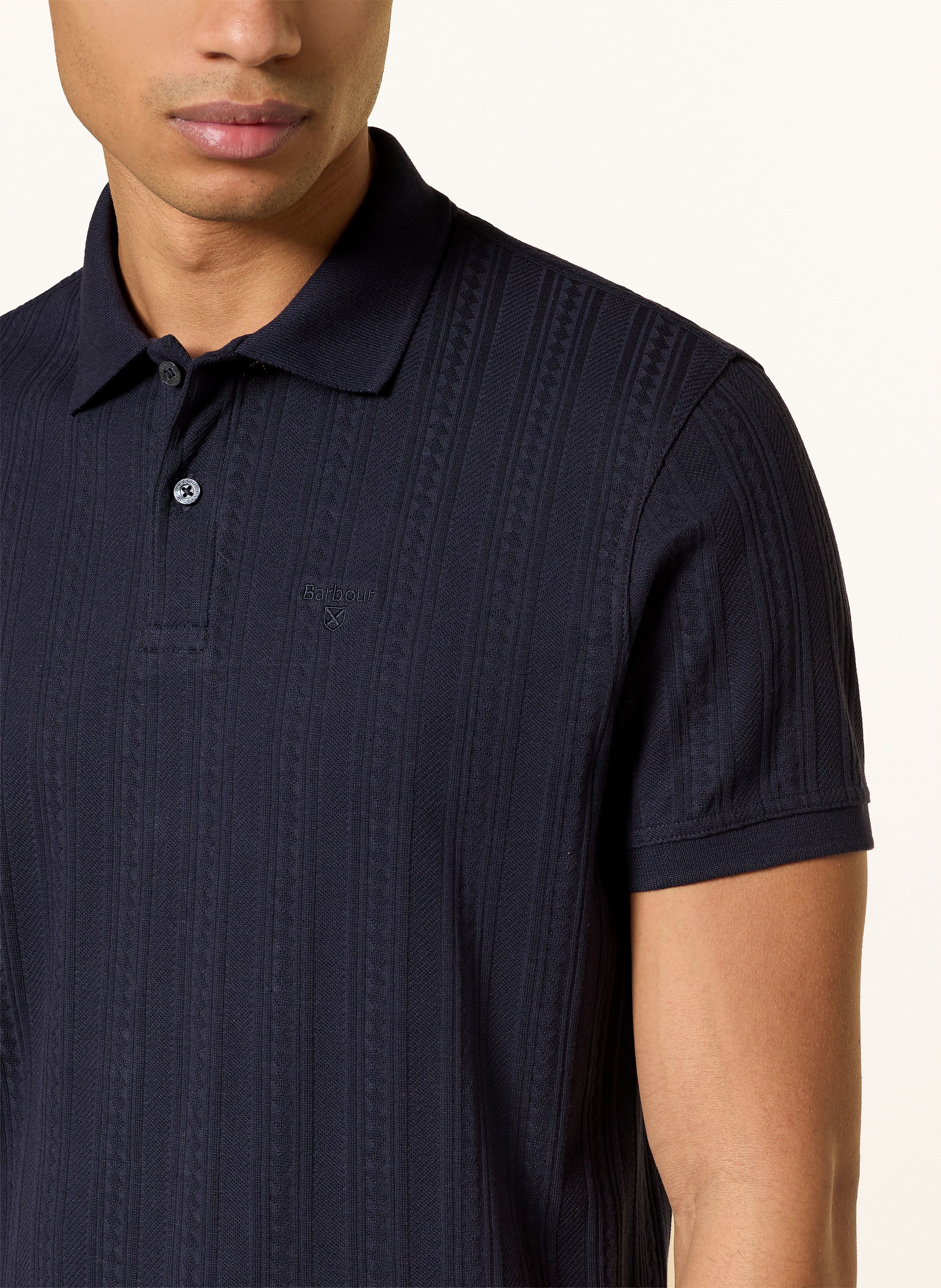 Thumbnail - Barbour Jersey-Poloshirt Harwell blau