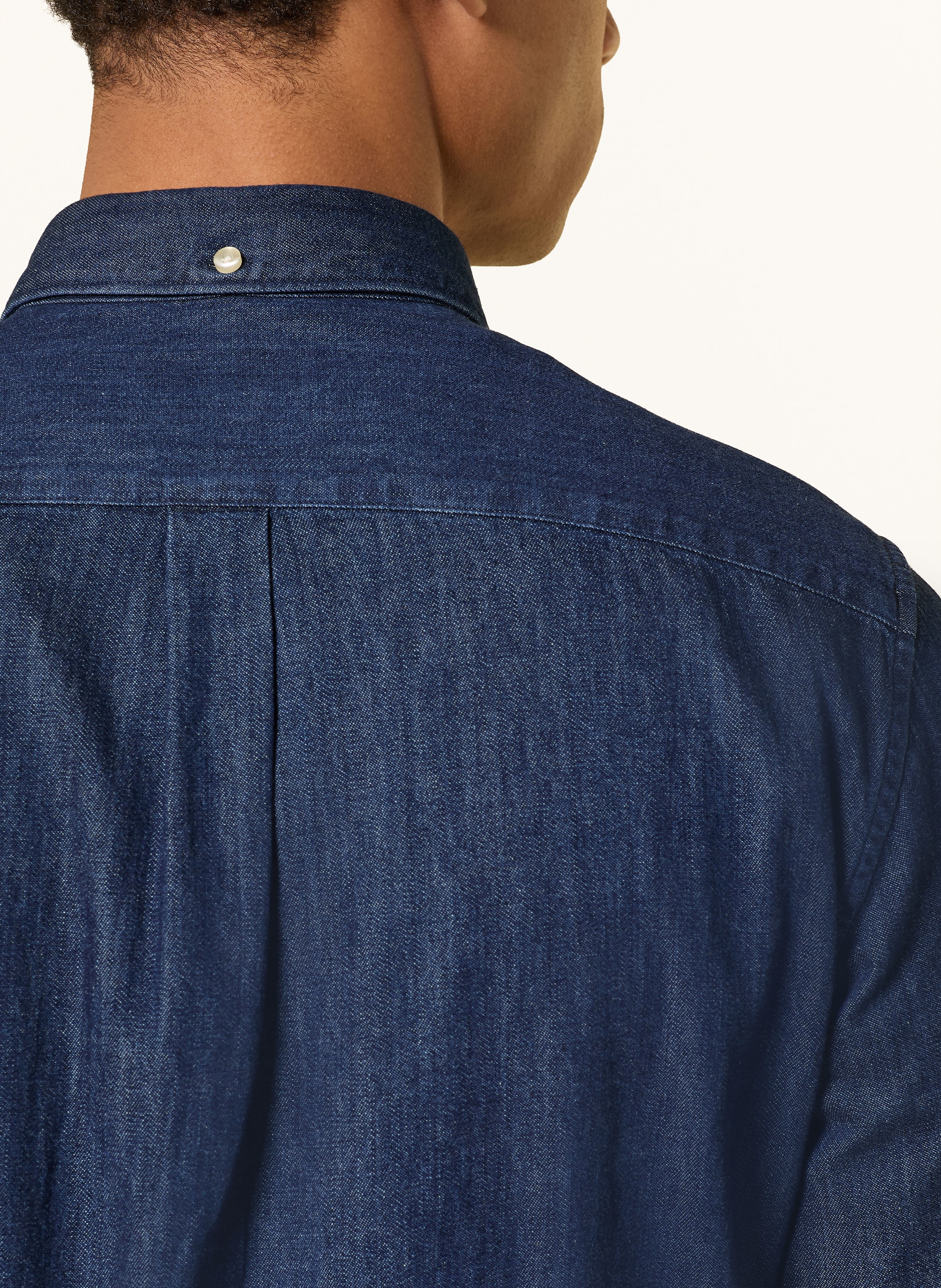 Thumbnail - Barbour Jeanshemd Crest Tailored Fit blau