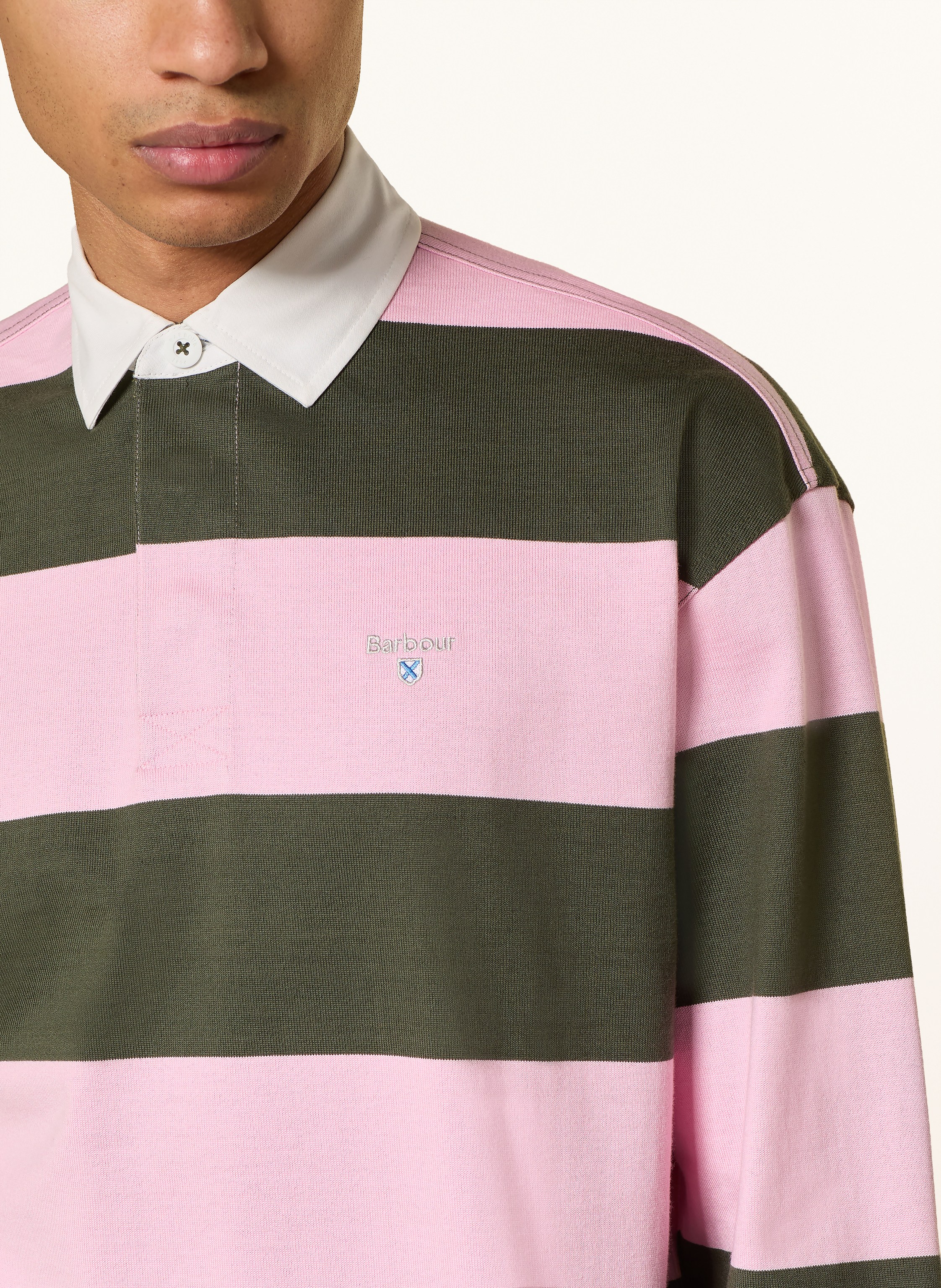 Thumbnail - Barbour Rugbyshirt Broome rosa