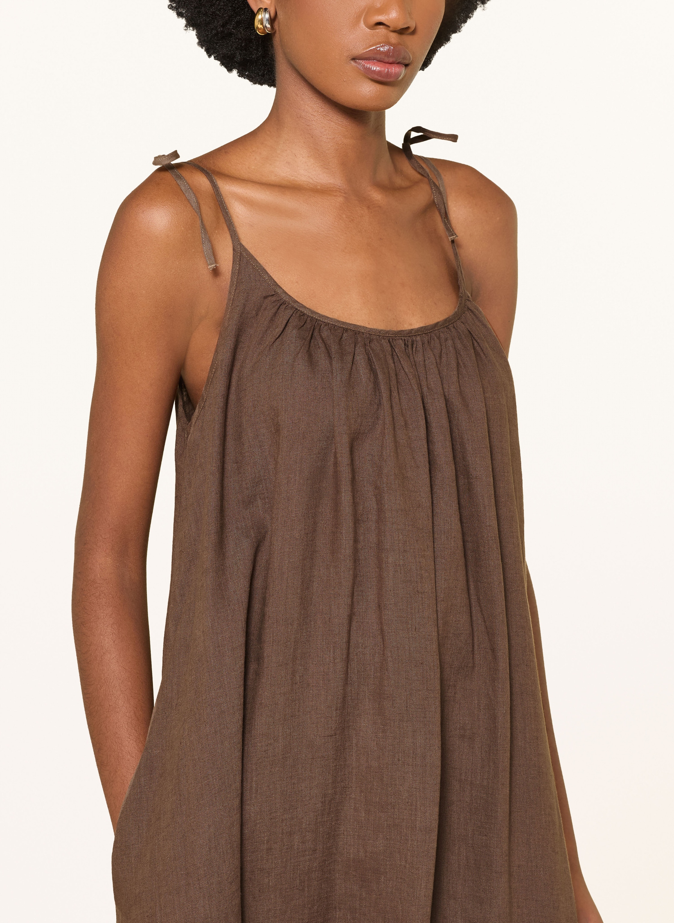 Thumbnail - Mrs & Hugs Leinenkleid beige