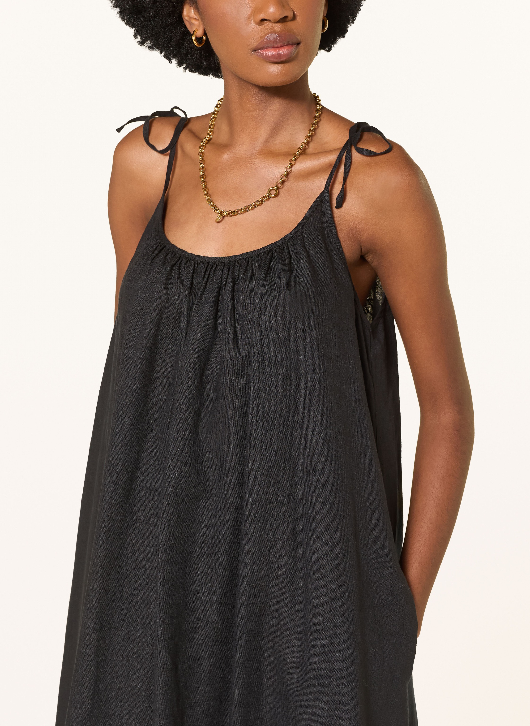 Thumbnail - Mrs & Hugs Leinenkleid schwarz