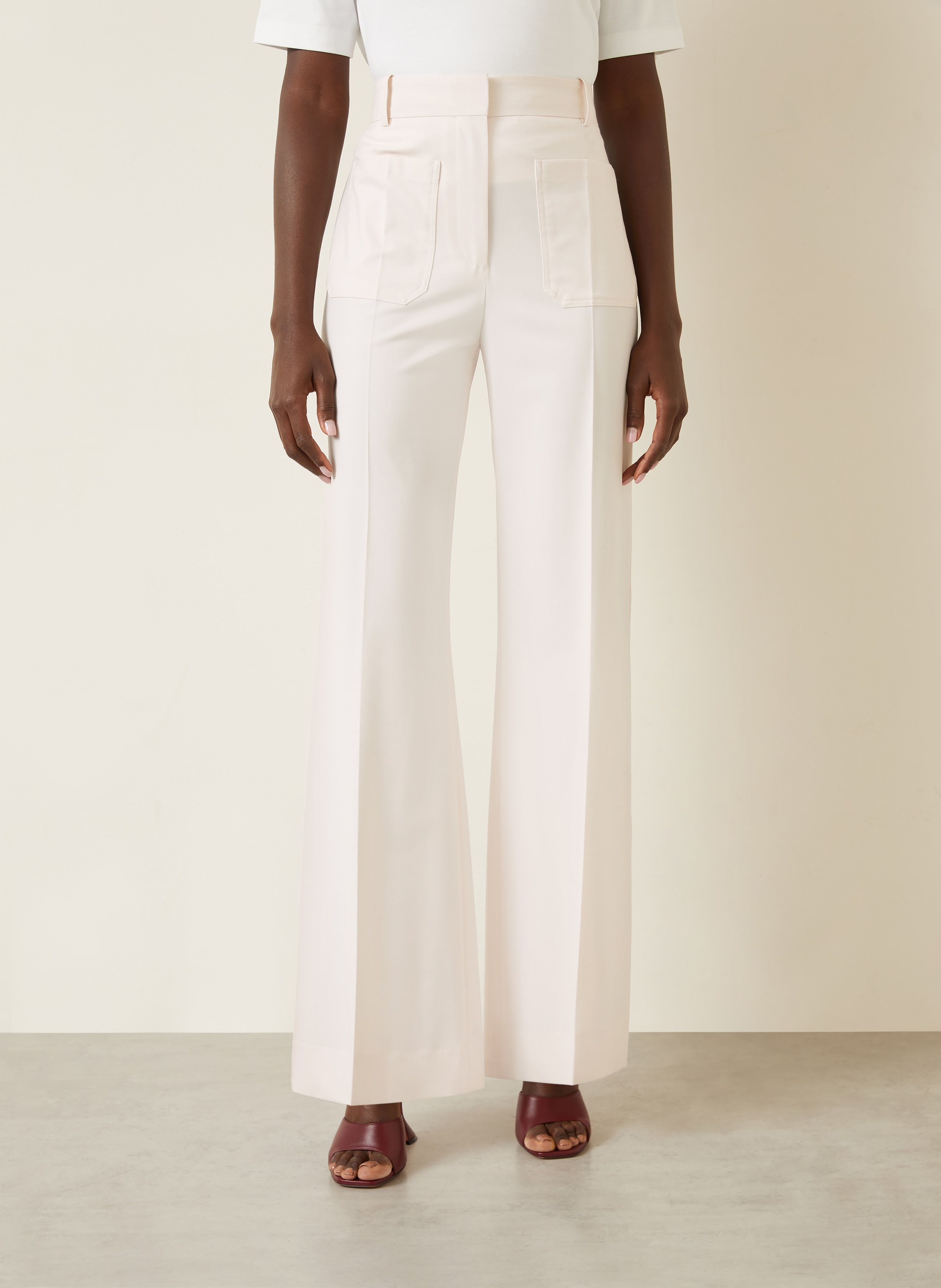 Thumbnail - Victoria Beckham Marlenehose Alina weiss