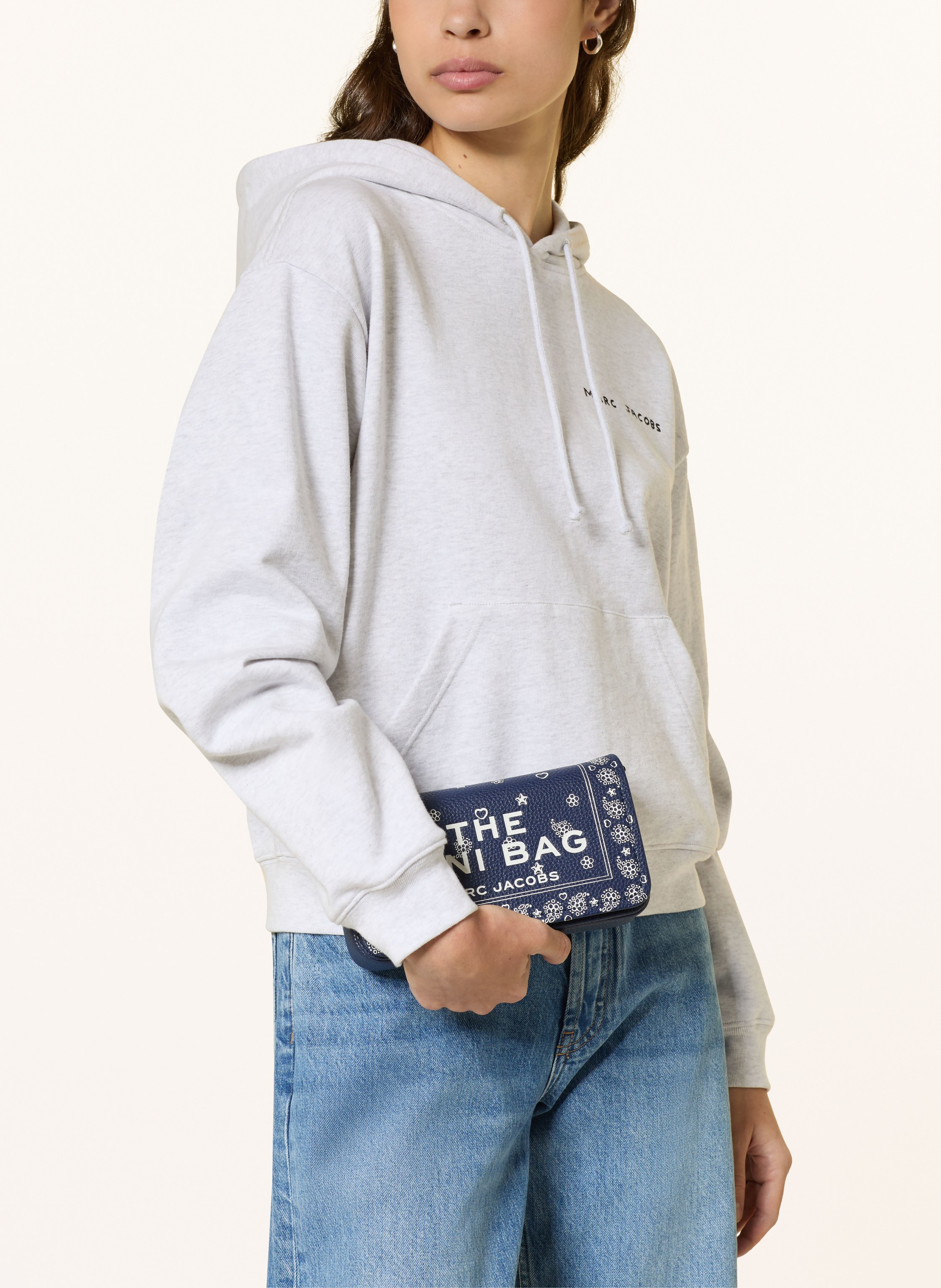 Thumbnail - Marc Jacobs Umhängetasche The Mini Bag Bandana Leather blau