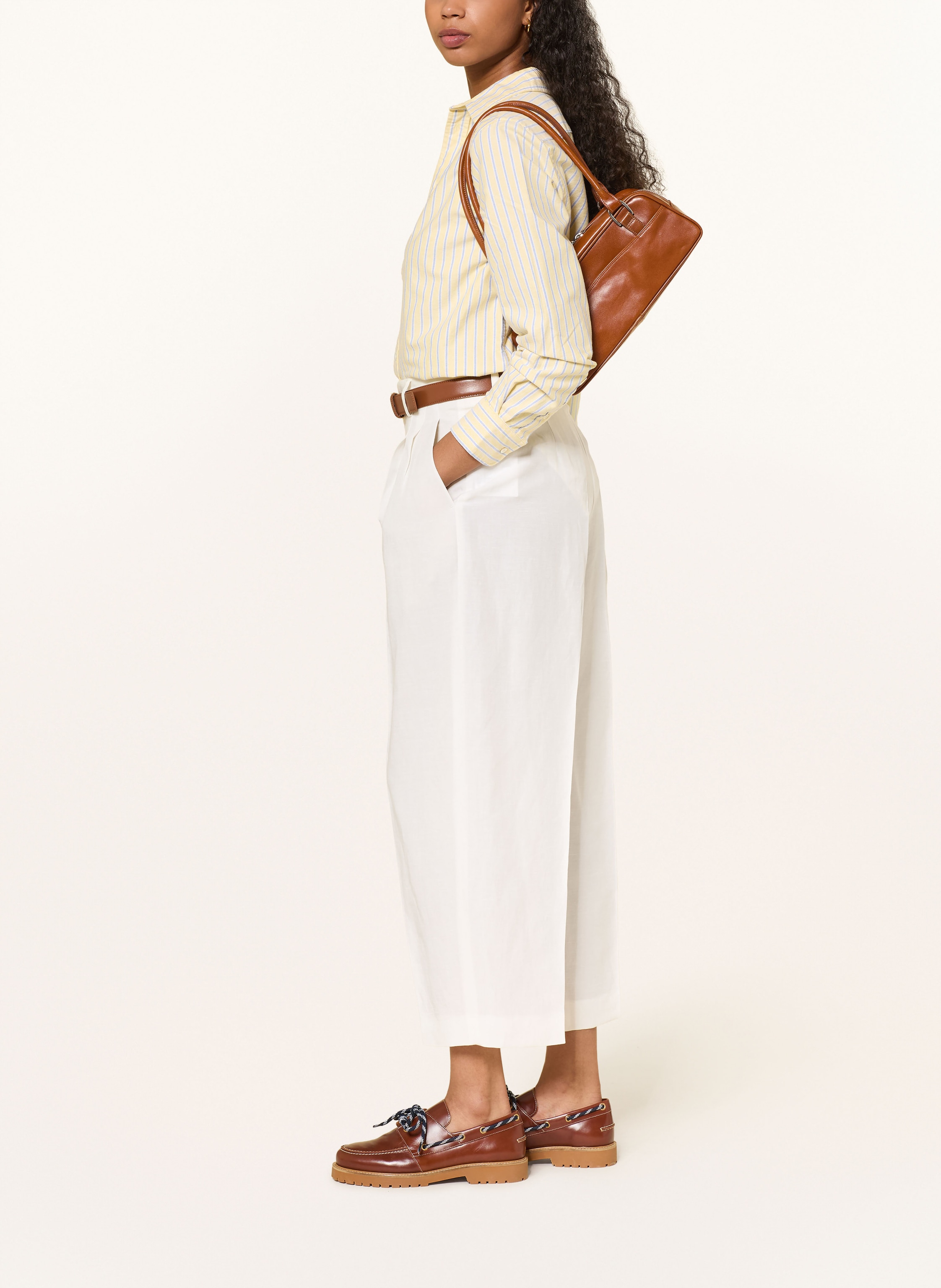 Thumbnail - Rossi Culotte Noa Mit Leinen weiss