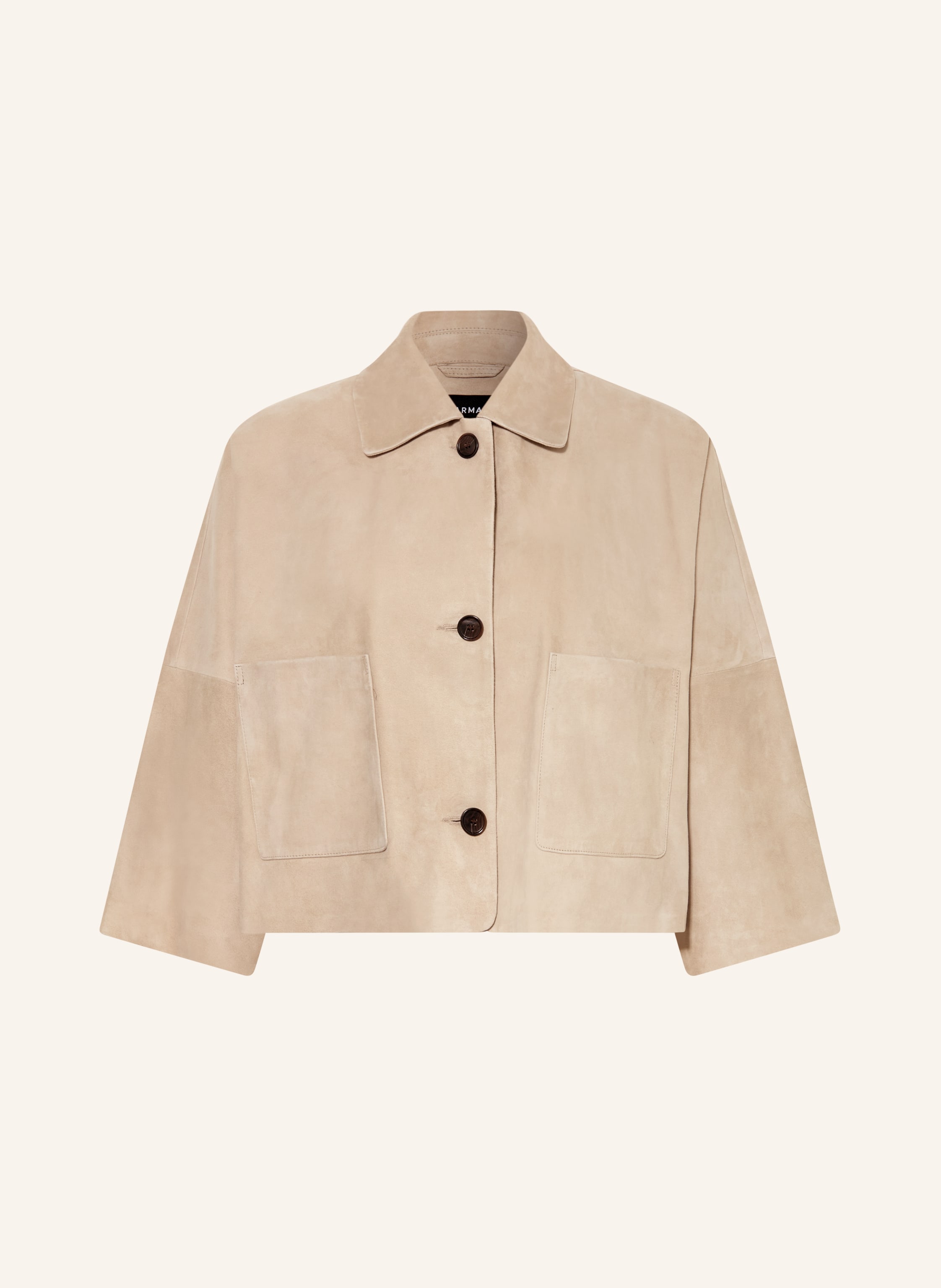 Arma Lederjacke Mit 3/4-Arm beige
