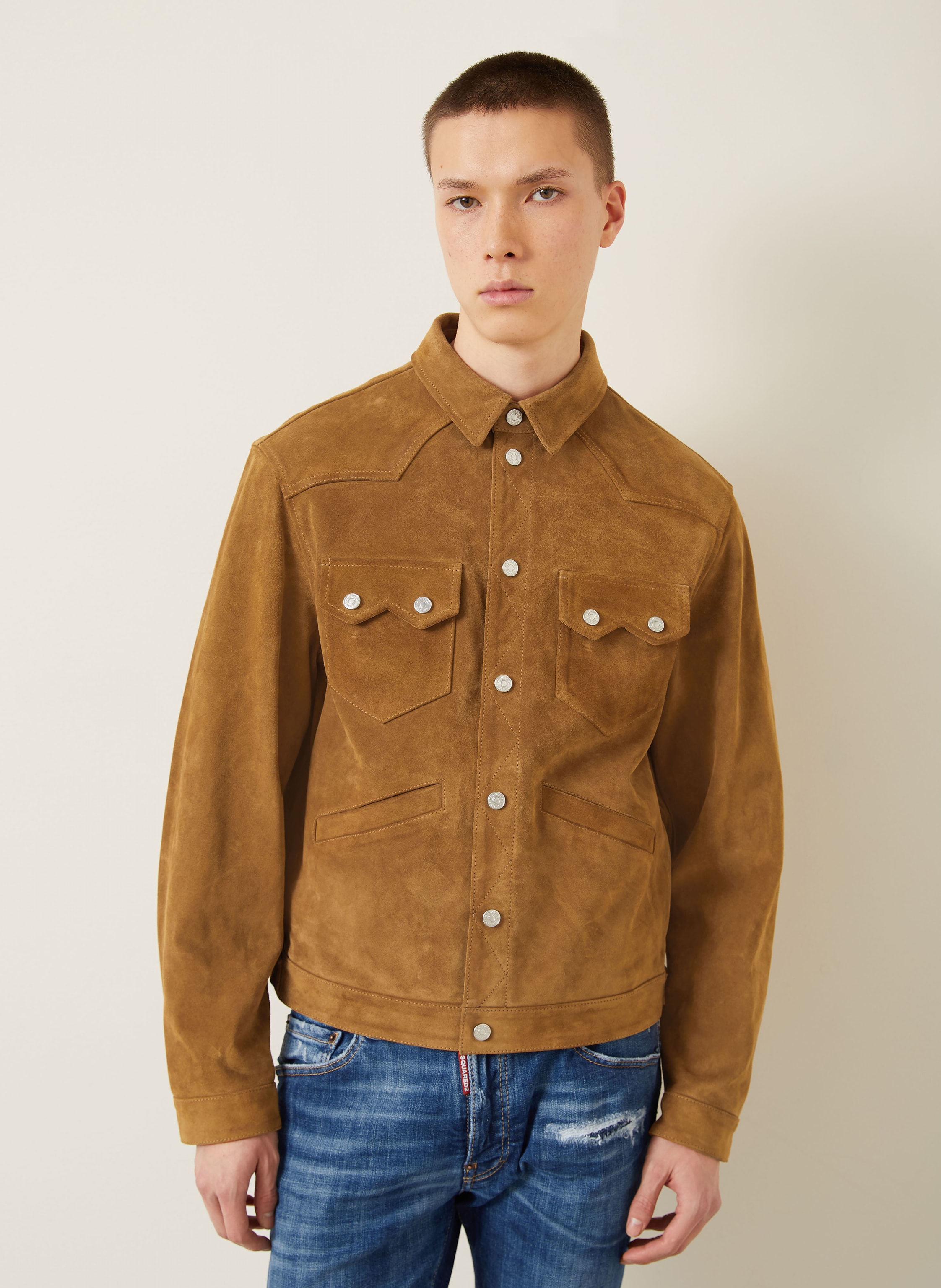 Thumbnail - dsquared2 Lederjacke braun