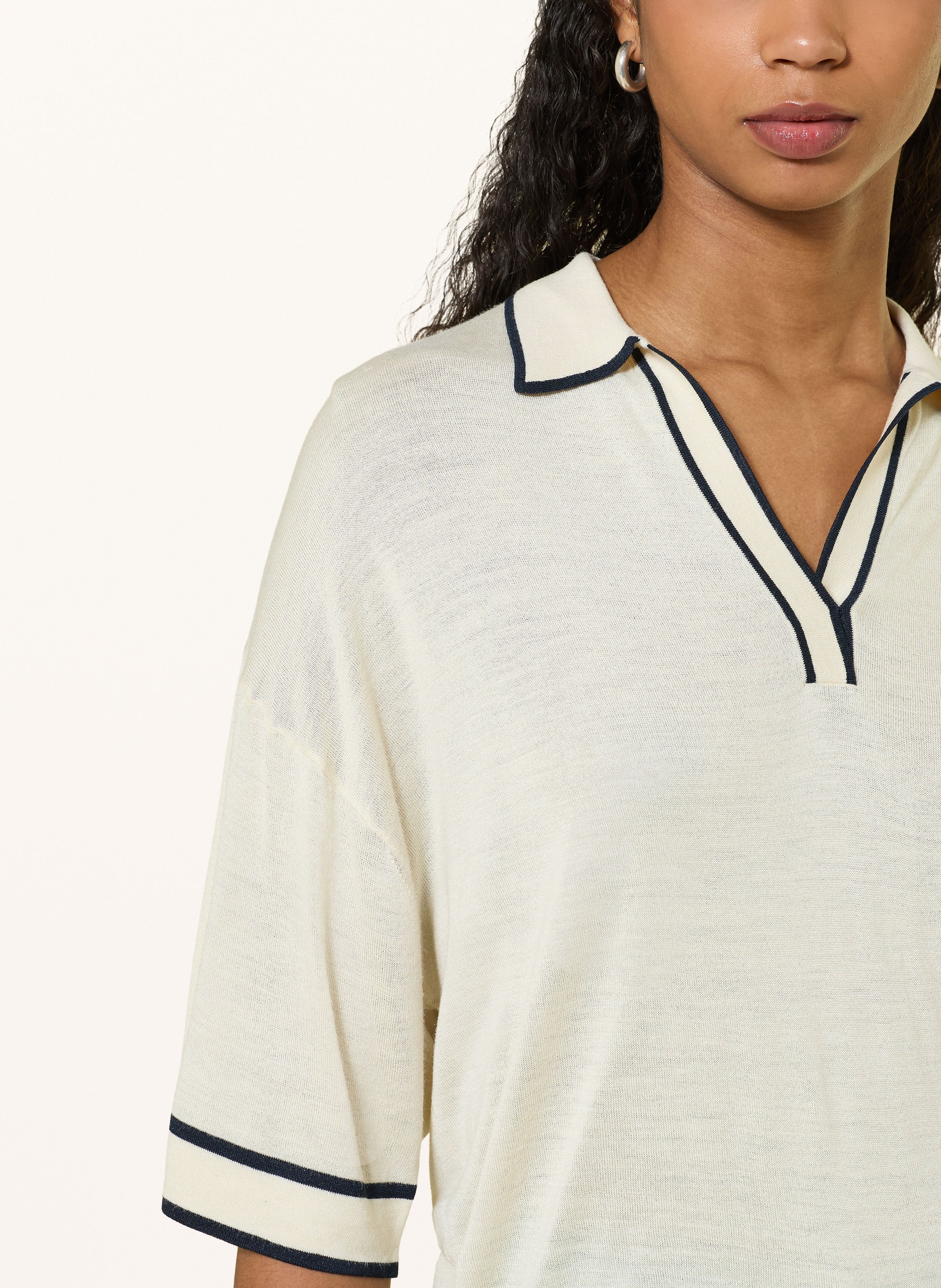 Thumbnail - Bogner Strick-Poloshirt Paris Aus Seide weiss