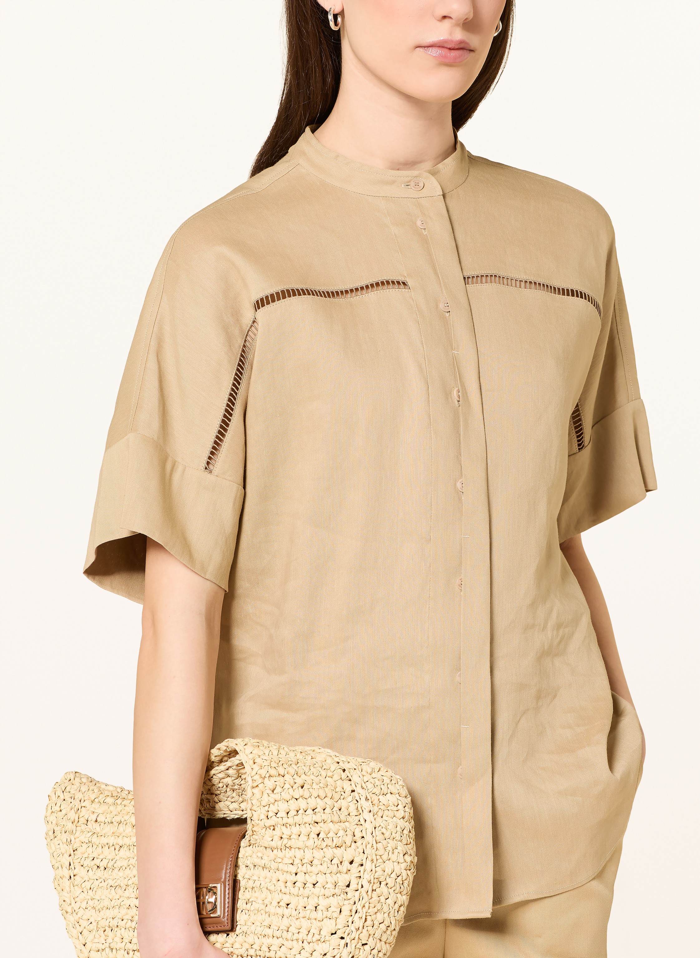 Thumbnail - Bogner Bluse Cheryl Mit Leinen beige