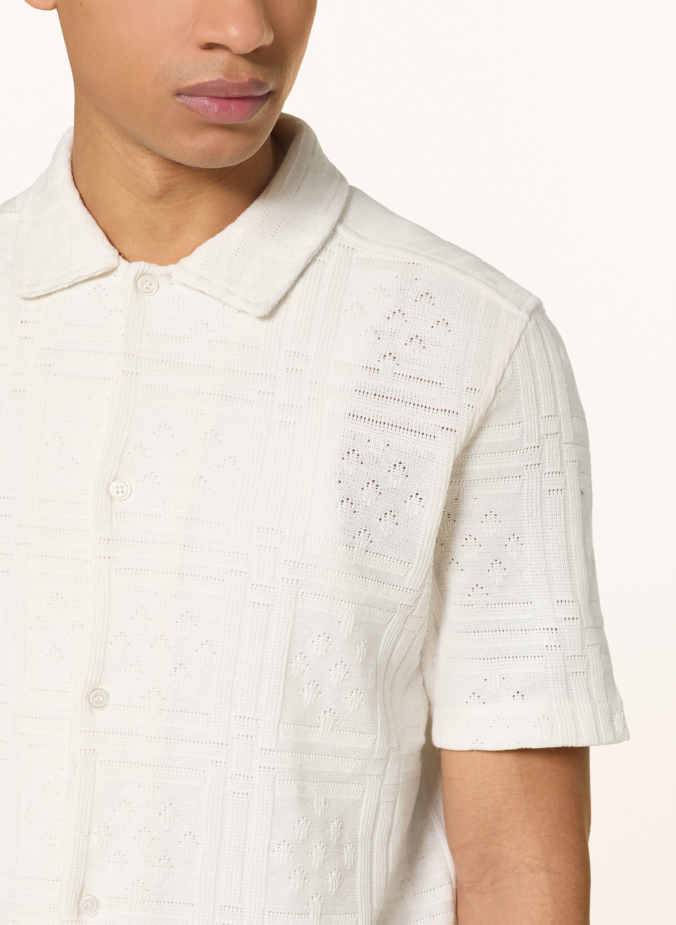 Thumbnail - Les Deux Strickhemd Hector Loose Fit beige