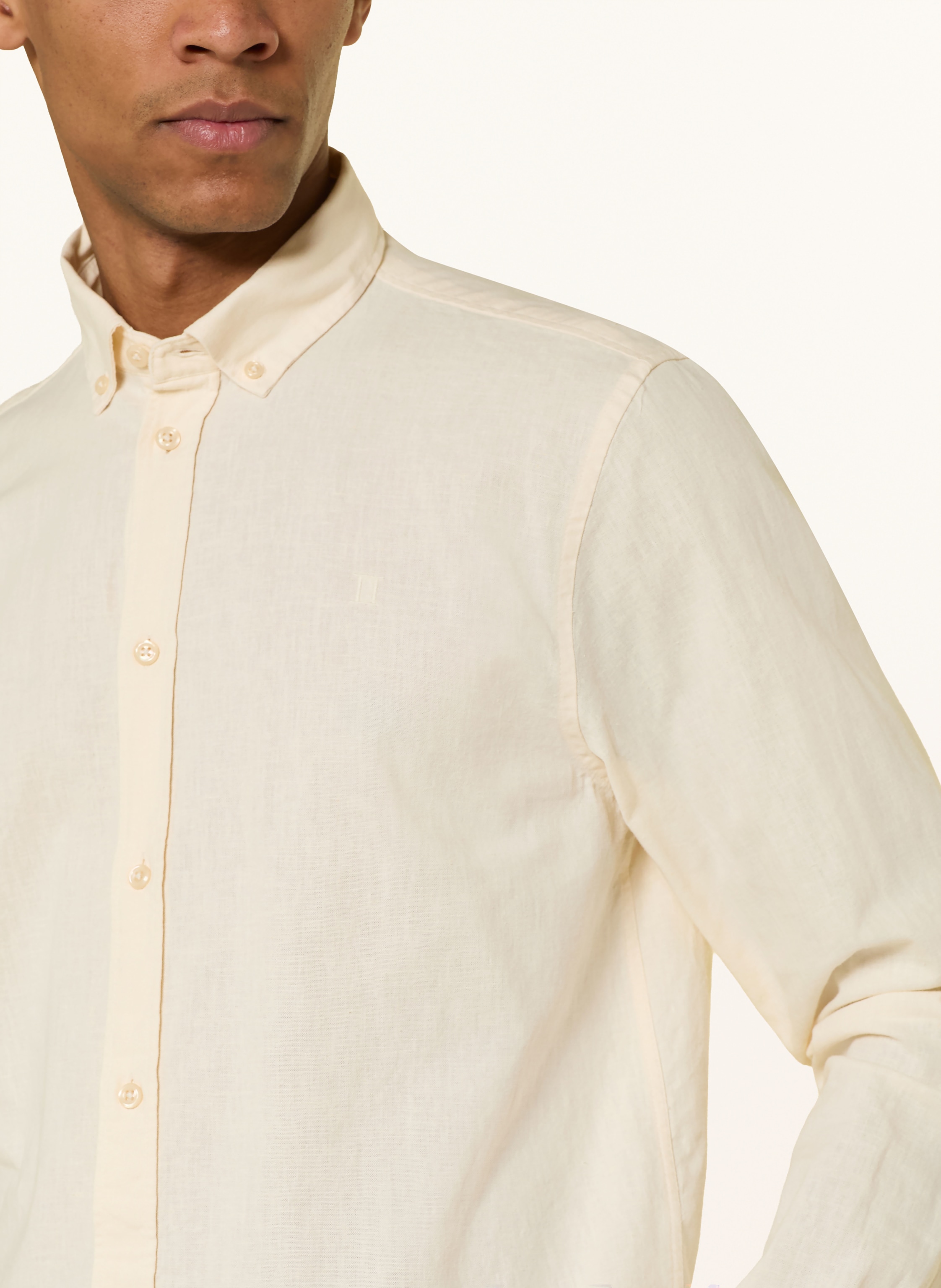 Thumbnail - Les Deux Hemd Konrad Regular Fit Mit Leinen beige
