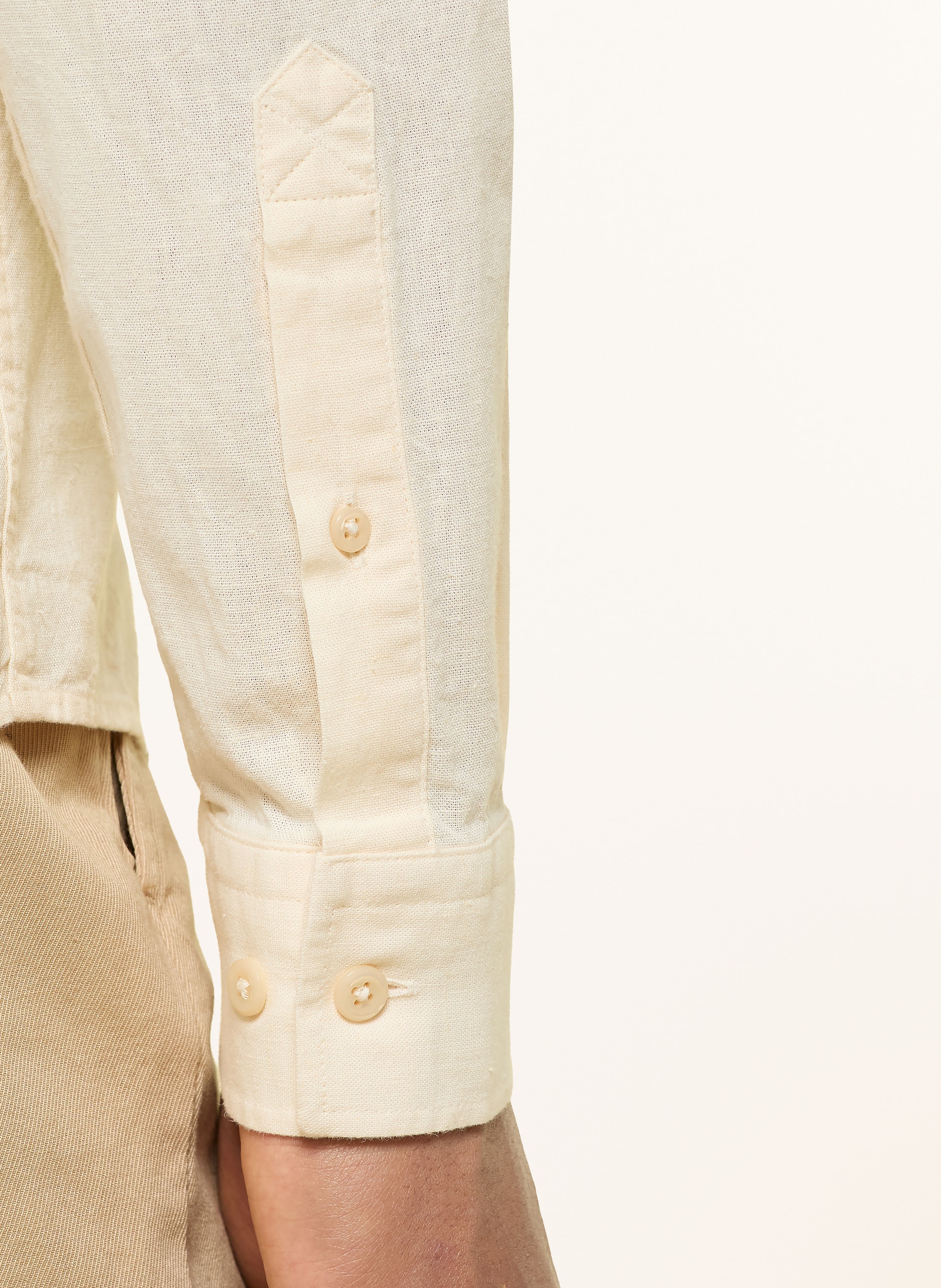 Thumbnail - Les Deux Hemd Konrad Regular Fit Mit Leinen beige