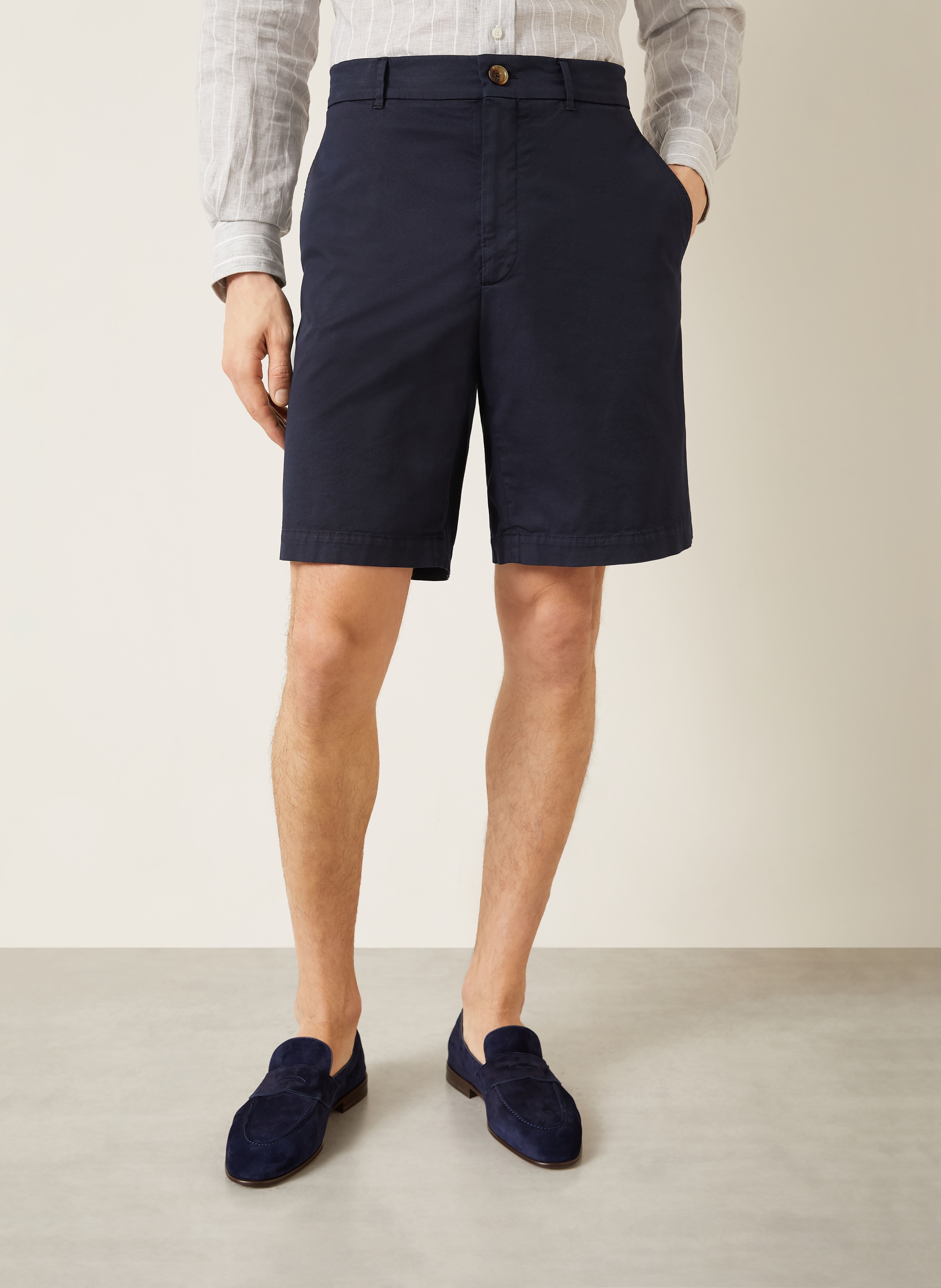 Thumbnail - Brunello Cucinelli Chinoshorts blau