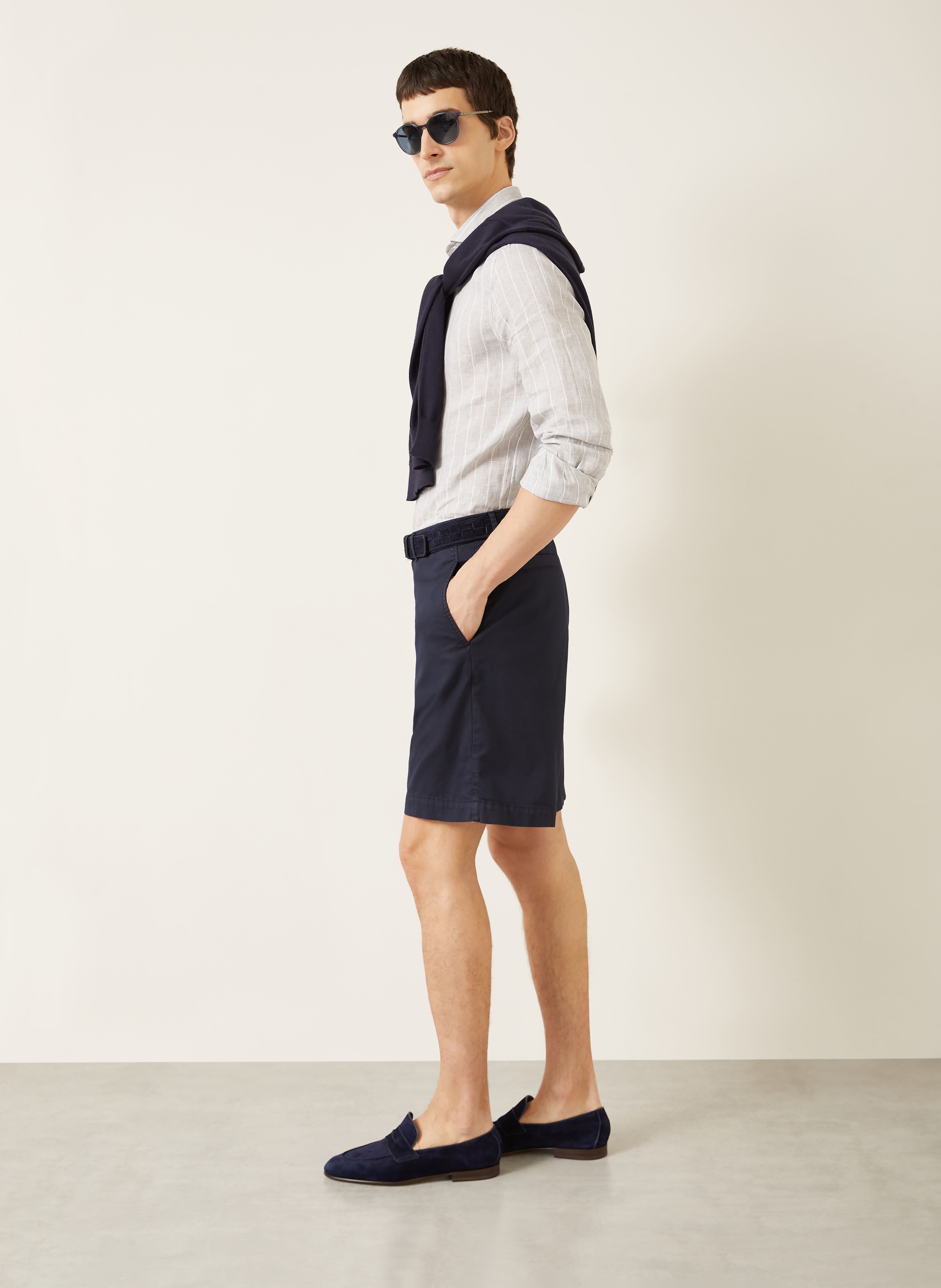 Thumbnail - Brunello Cucinelli Chinoshorts blau