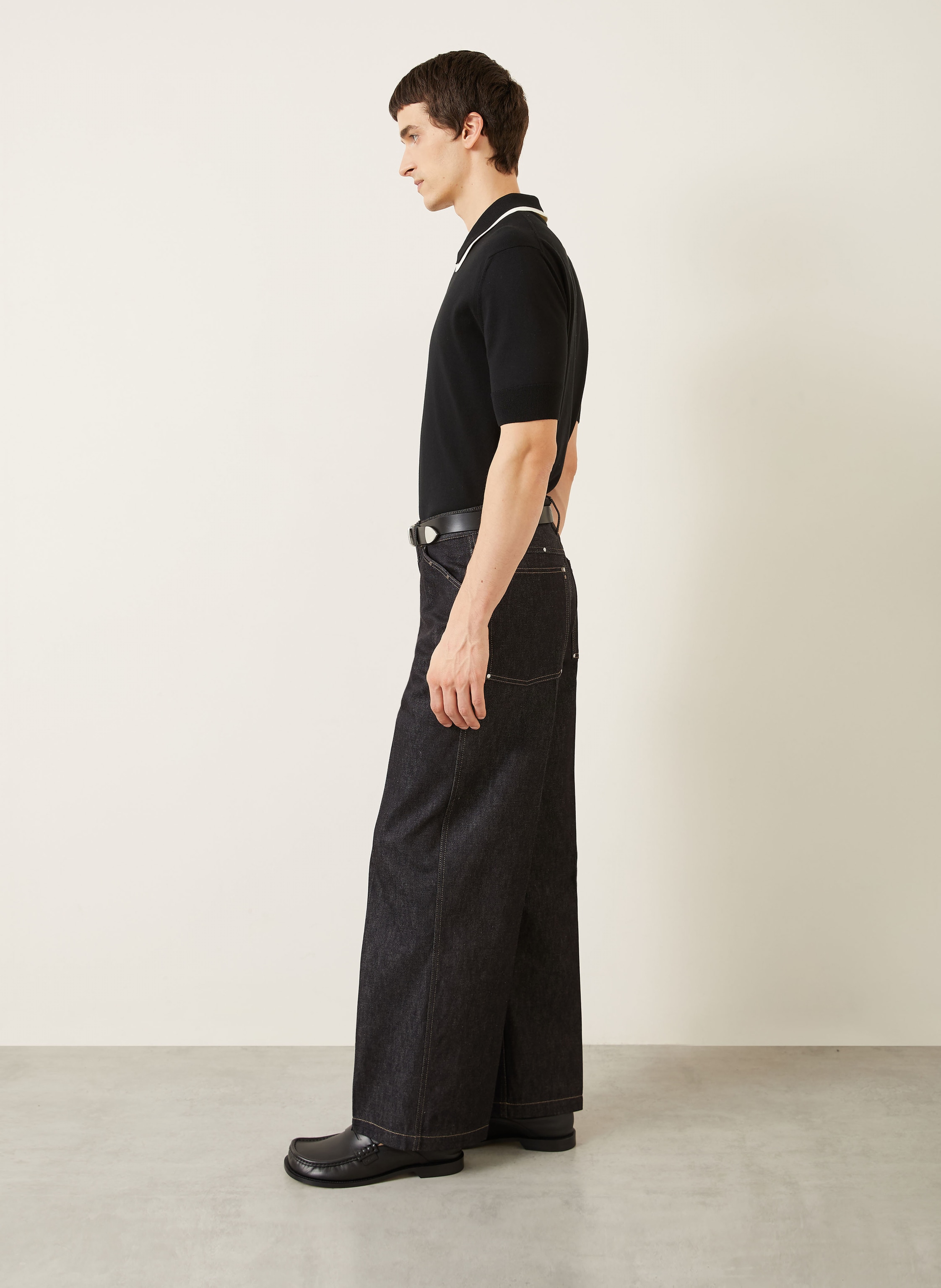 Thumbnail - Lemaire Jeans Regular Fit Mit Nieten blau