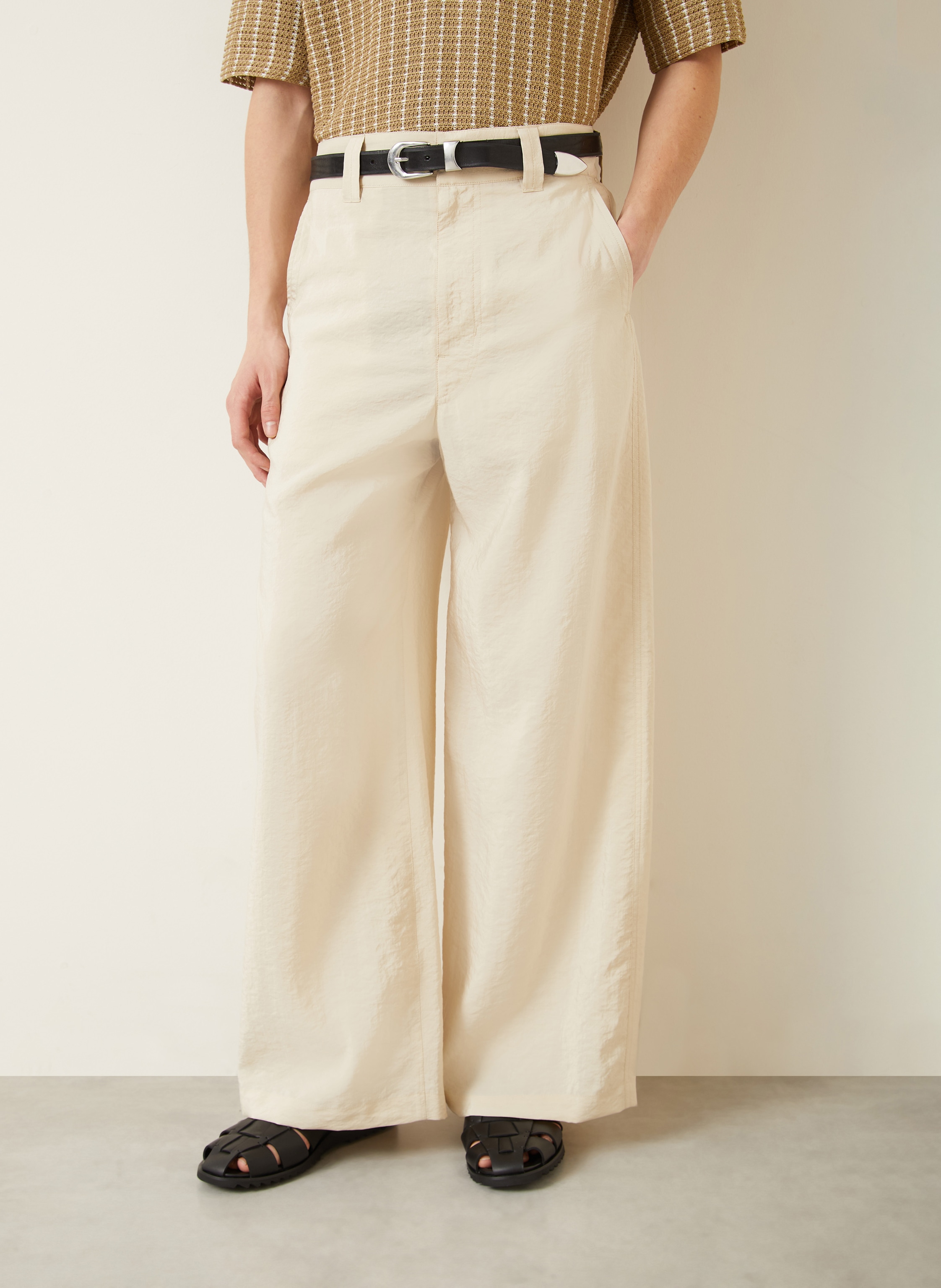 Thumbnail - Lemaire Seidenhose Regular Fit weiss