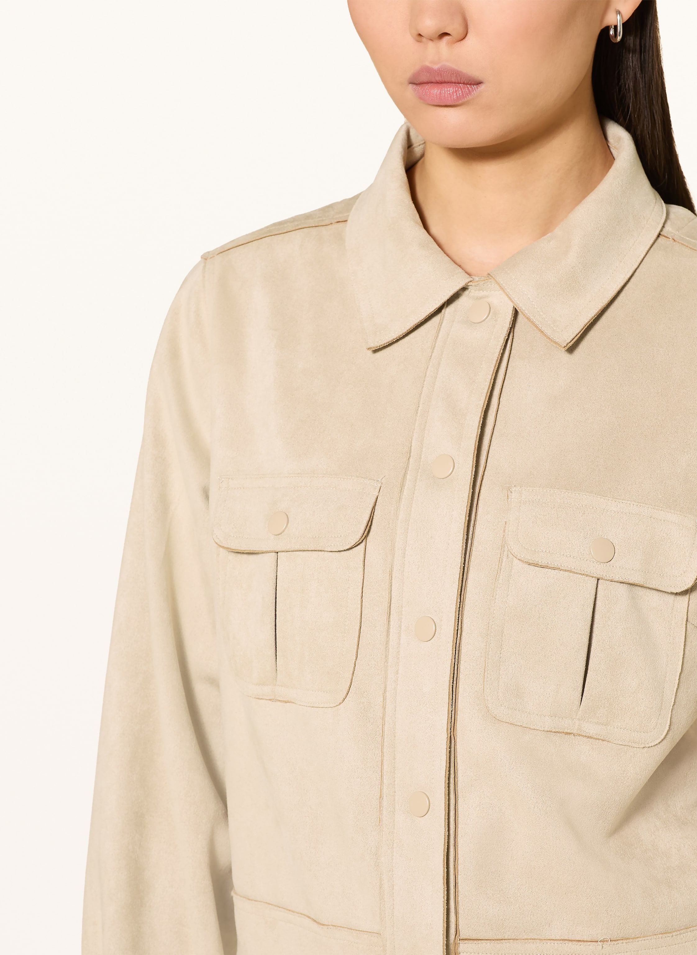 Thumbnail - Frieda & Freddies Kastenjacke Geraldine In Lederoptik beige