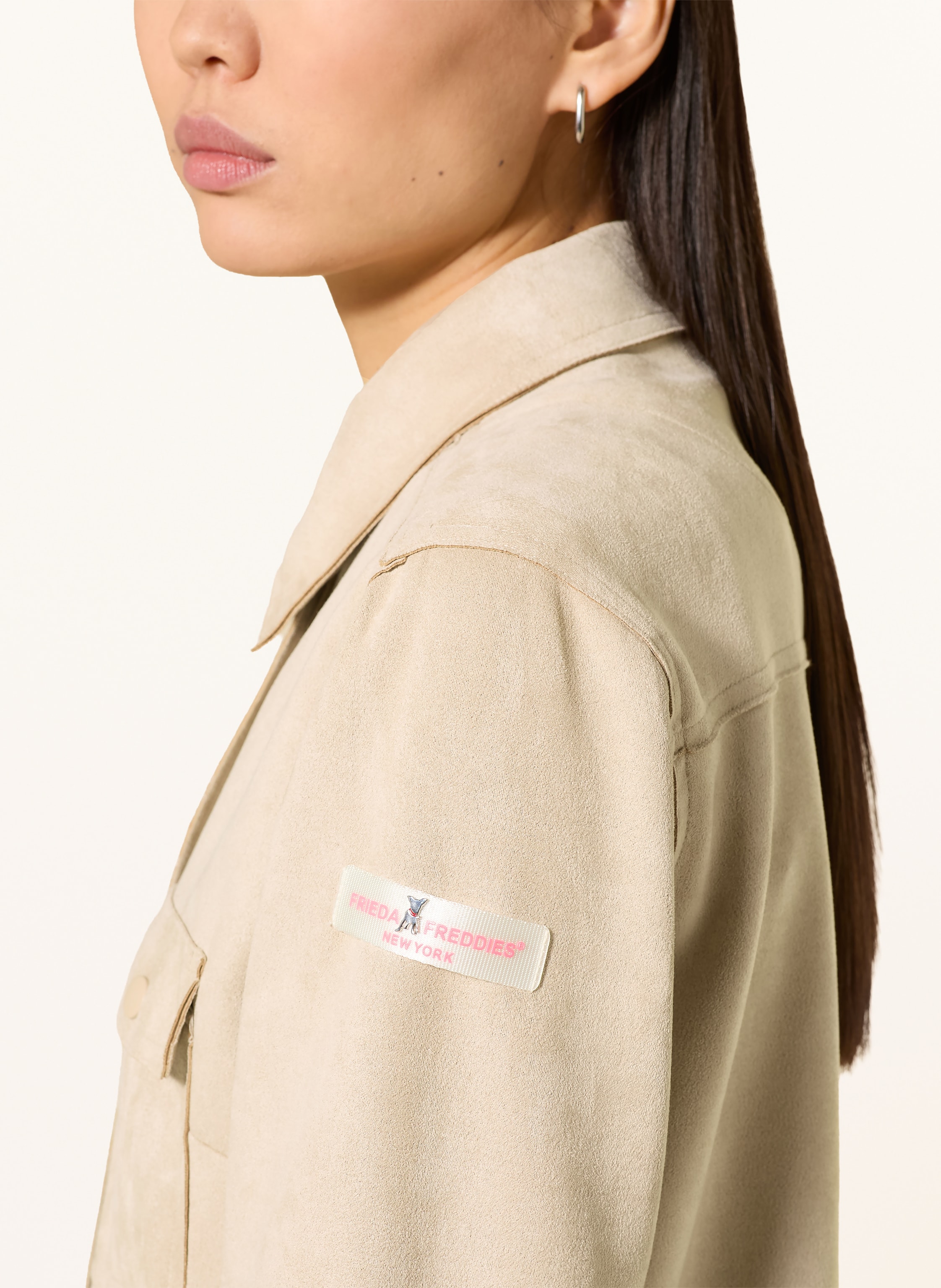 Thumbnail - Frieda & Freddies Kastenjacke Geraldine In Lederoptik beige