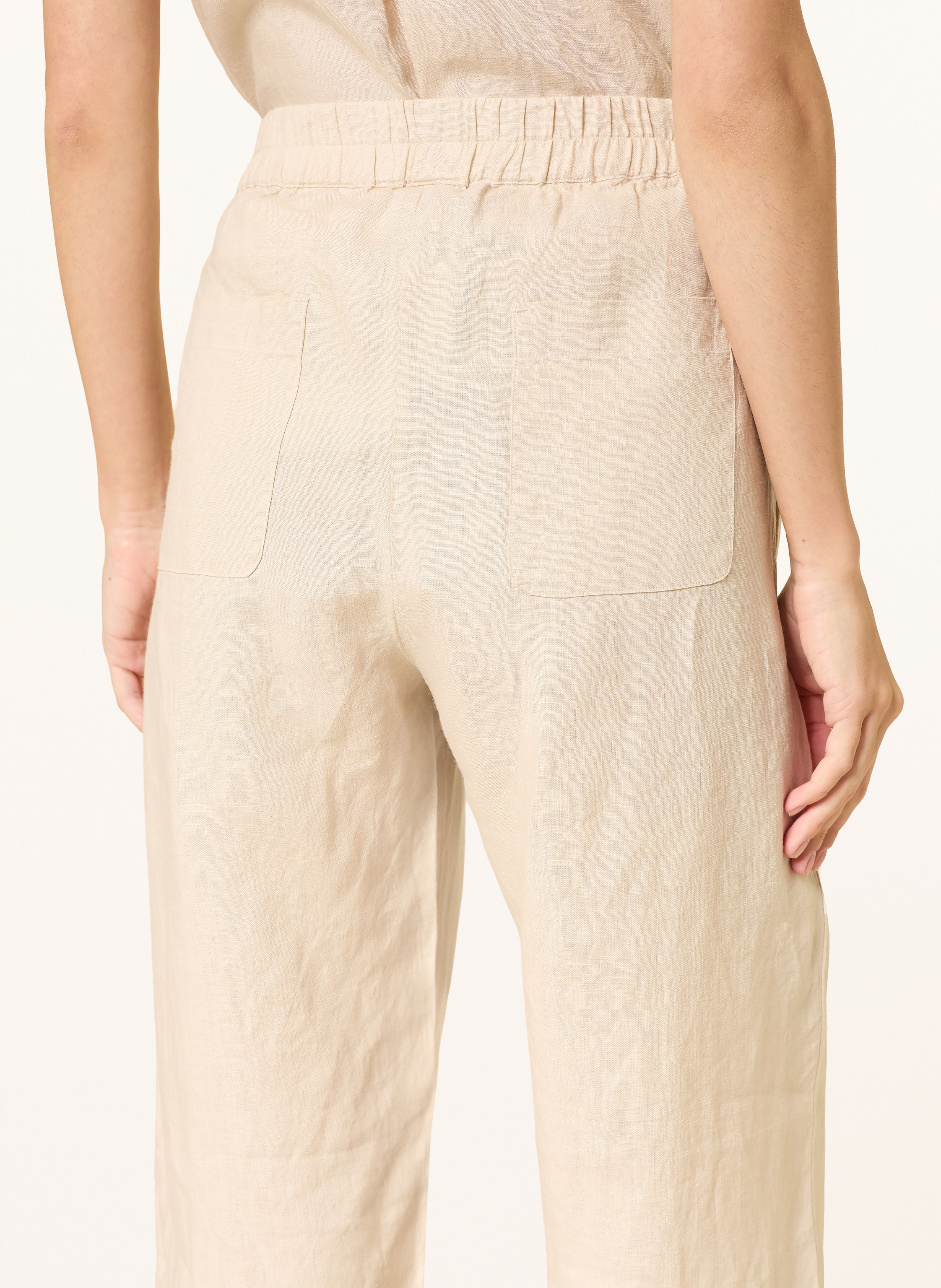 Thumbnail - (The Mercer) N.Y. Marlenehose Aus Leinen beige