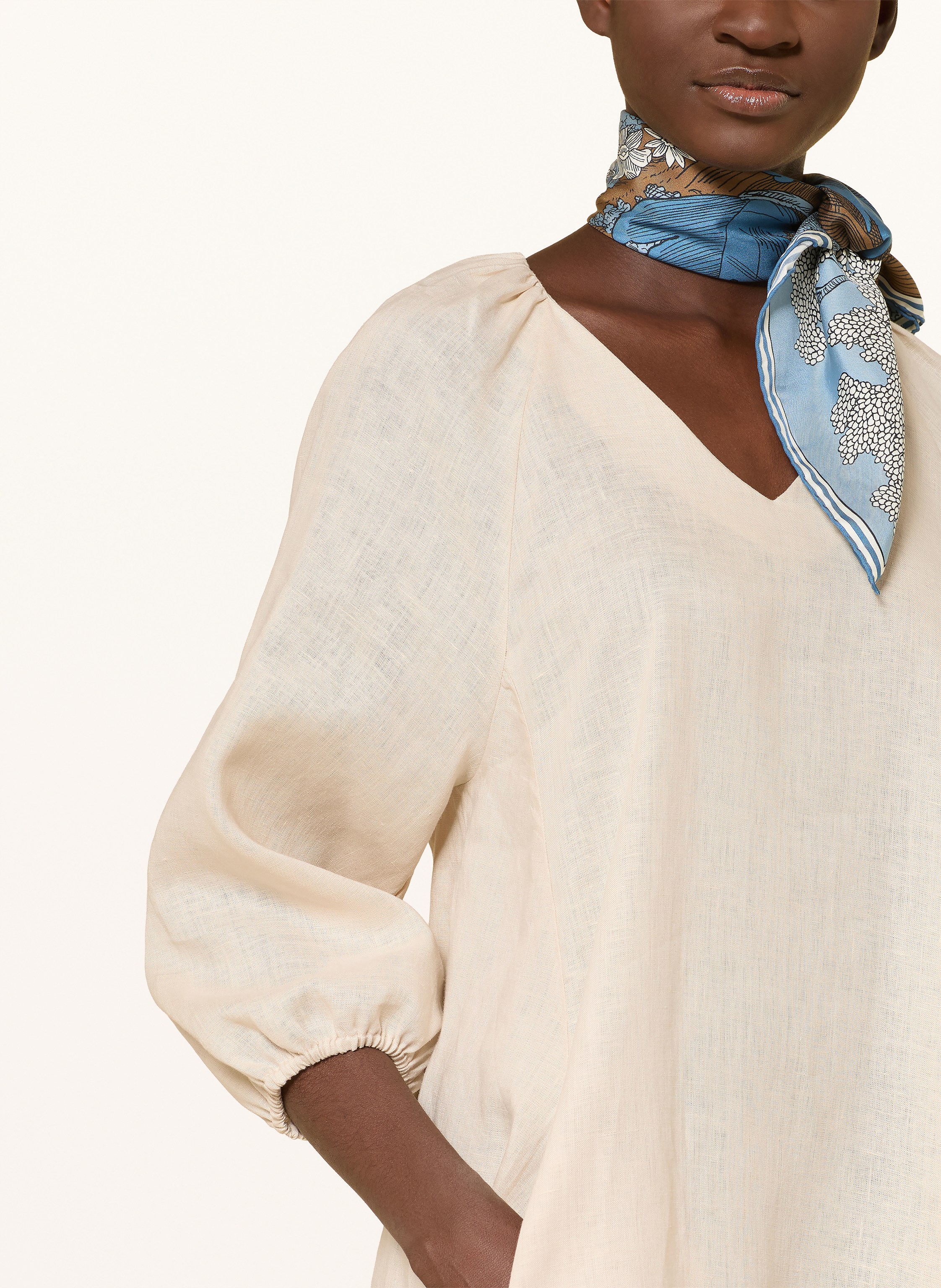 Thumbnail - (The Mercer) N.Y. Leinenkleid Mit 3/4-Arm beige