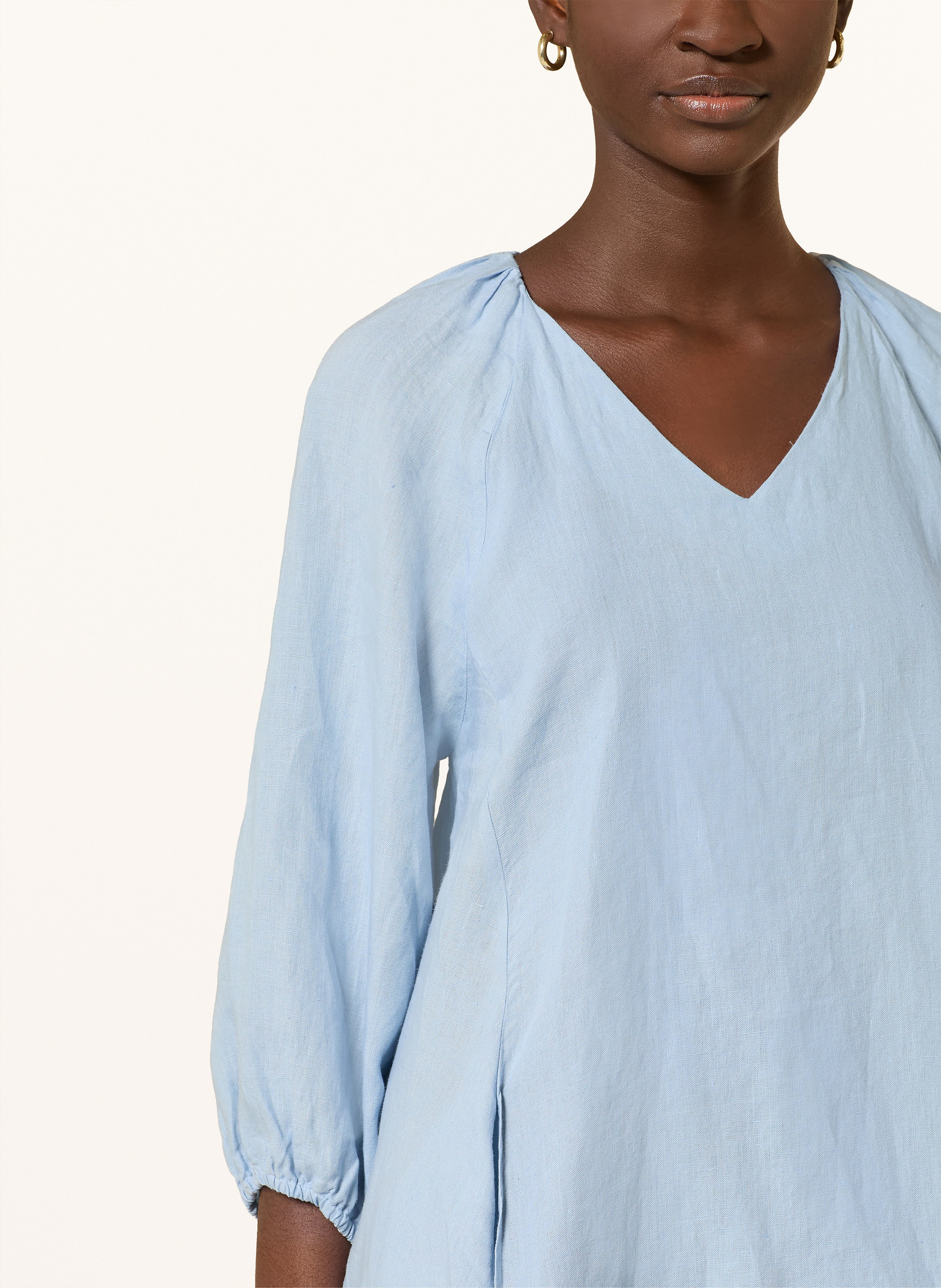 Thumbnail - (The Mercer) N.Y. Leinenkleid Mit 3/4-Arm blau