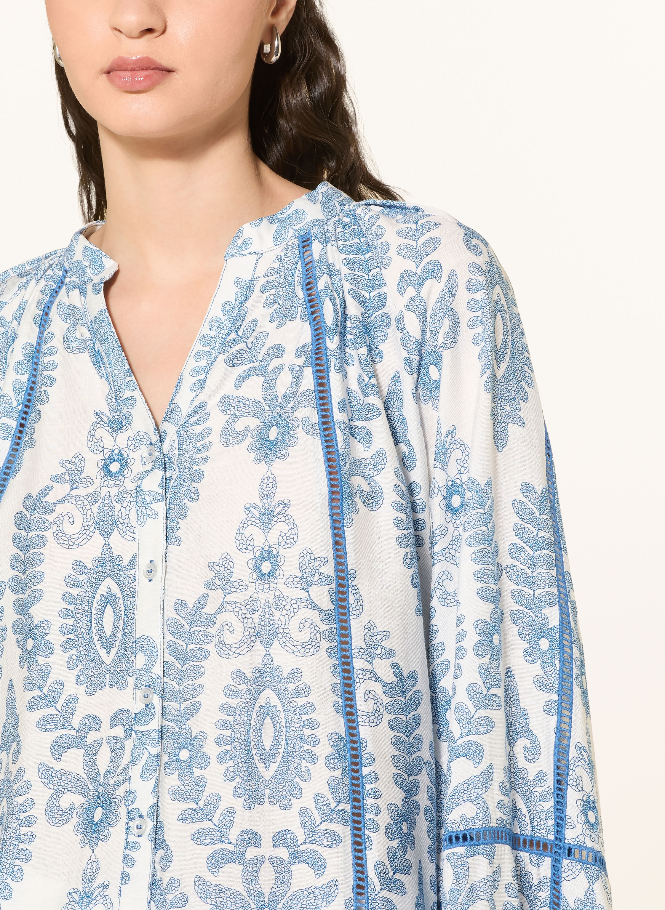 Thumbnail - Lollys Laundry Bluse Veroll blau