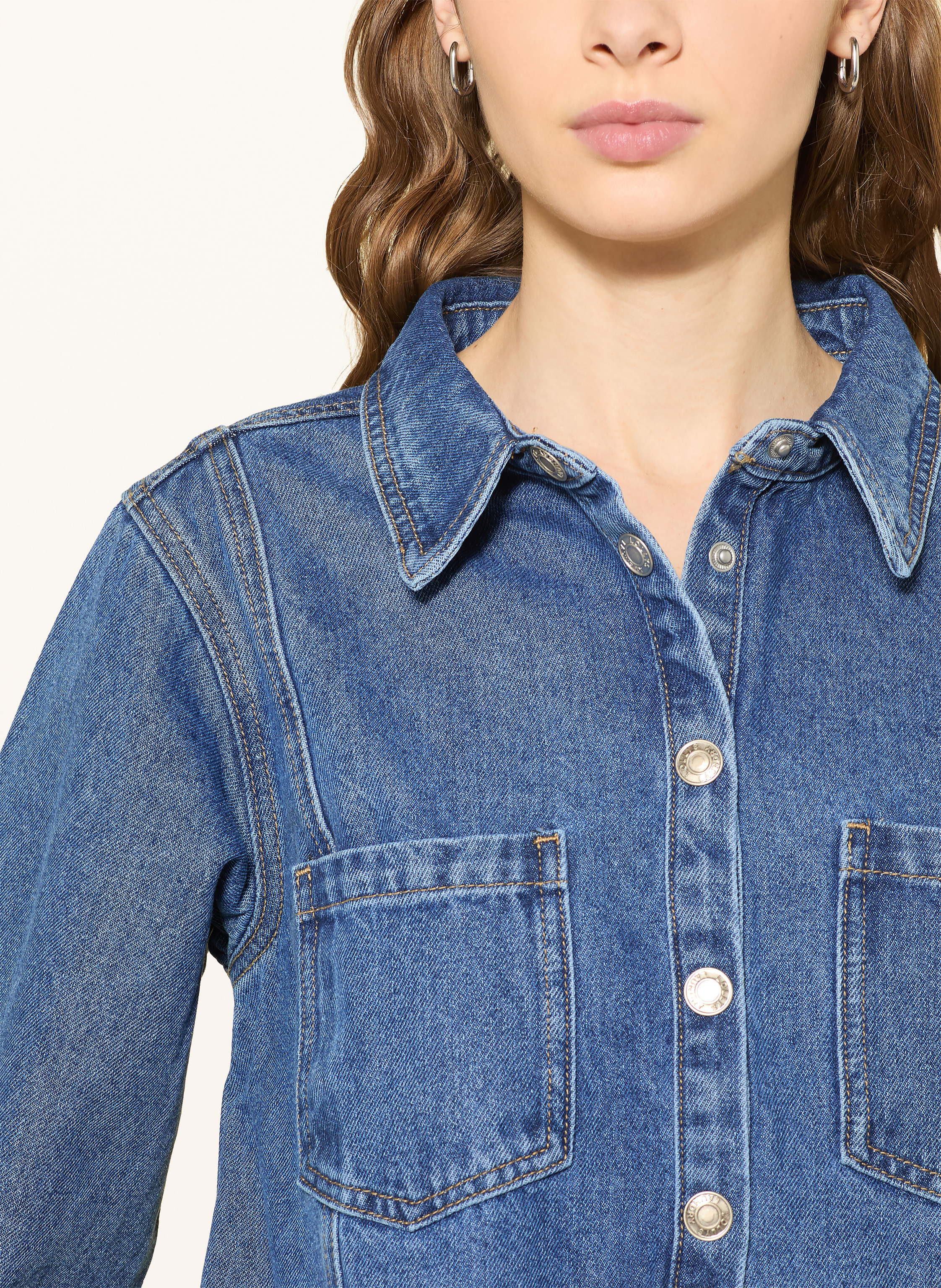 Thumbnail - Lollys Laundry Jeanskleid Molall Mit 3/4-Arm blau