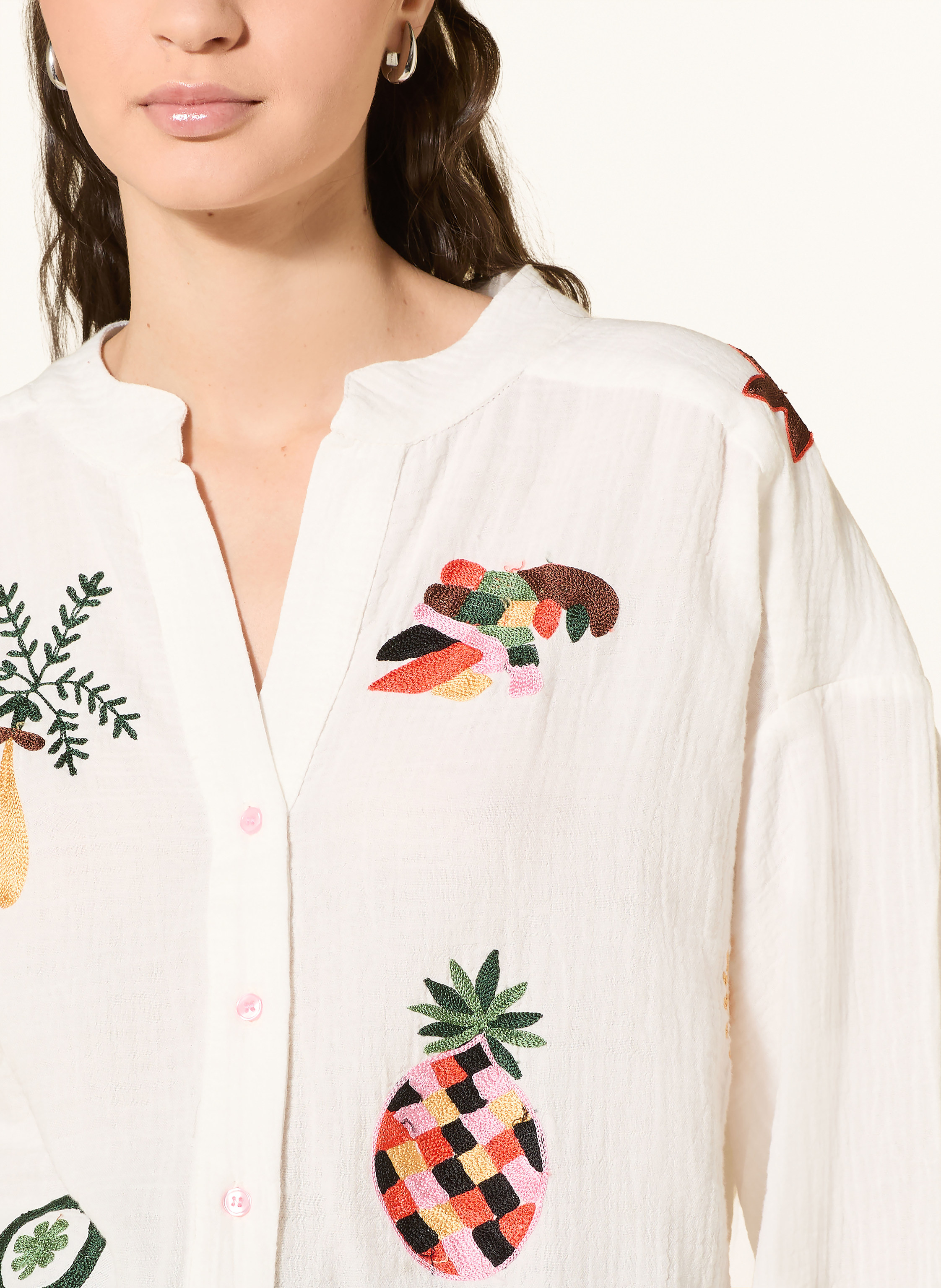 Thumbnail - Lollys Laundry Bluse Scottiell beige