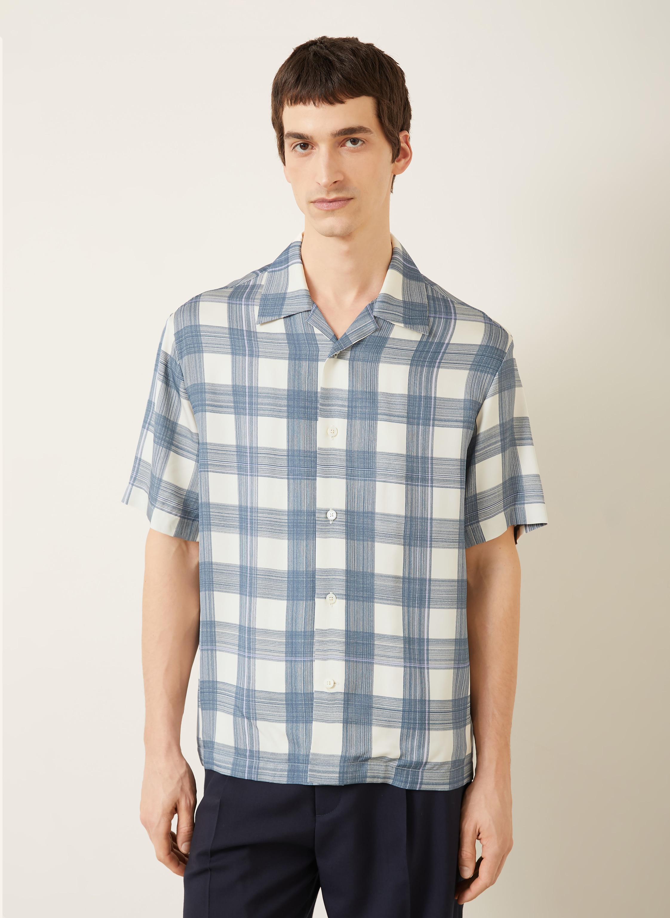 Thumbnail - Jil Sander Resorthemd Comfort Fit Aus Satin blau